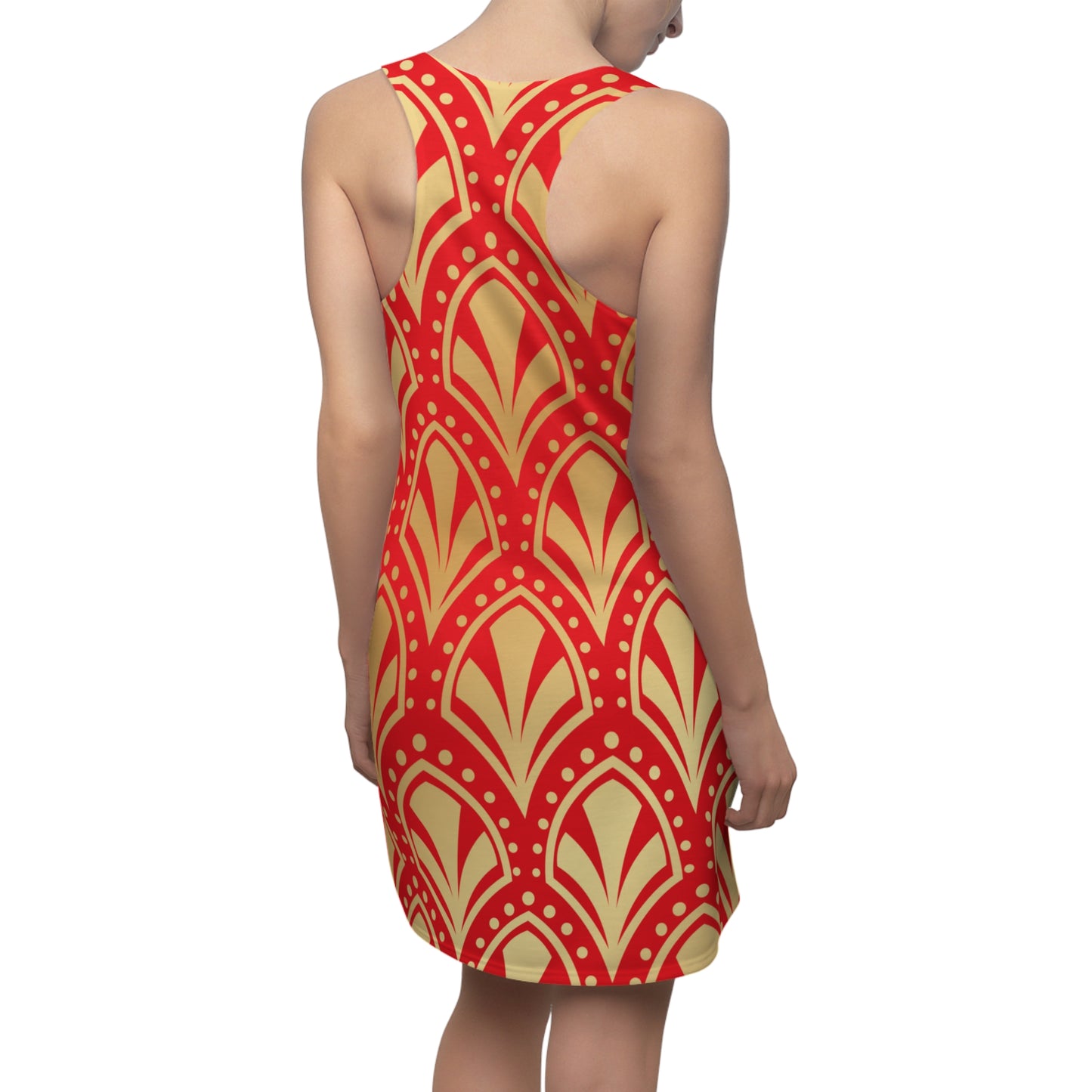 Luxury Racerback Dress mit Elegant Art Deco Muster