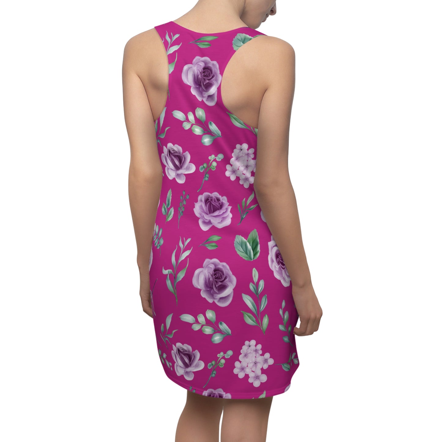 Pink Floral Racerback Kleid – Blumenkleid Sommer Damen