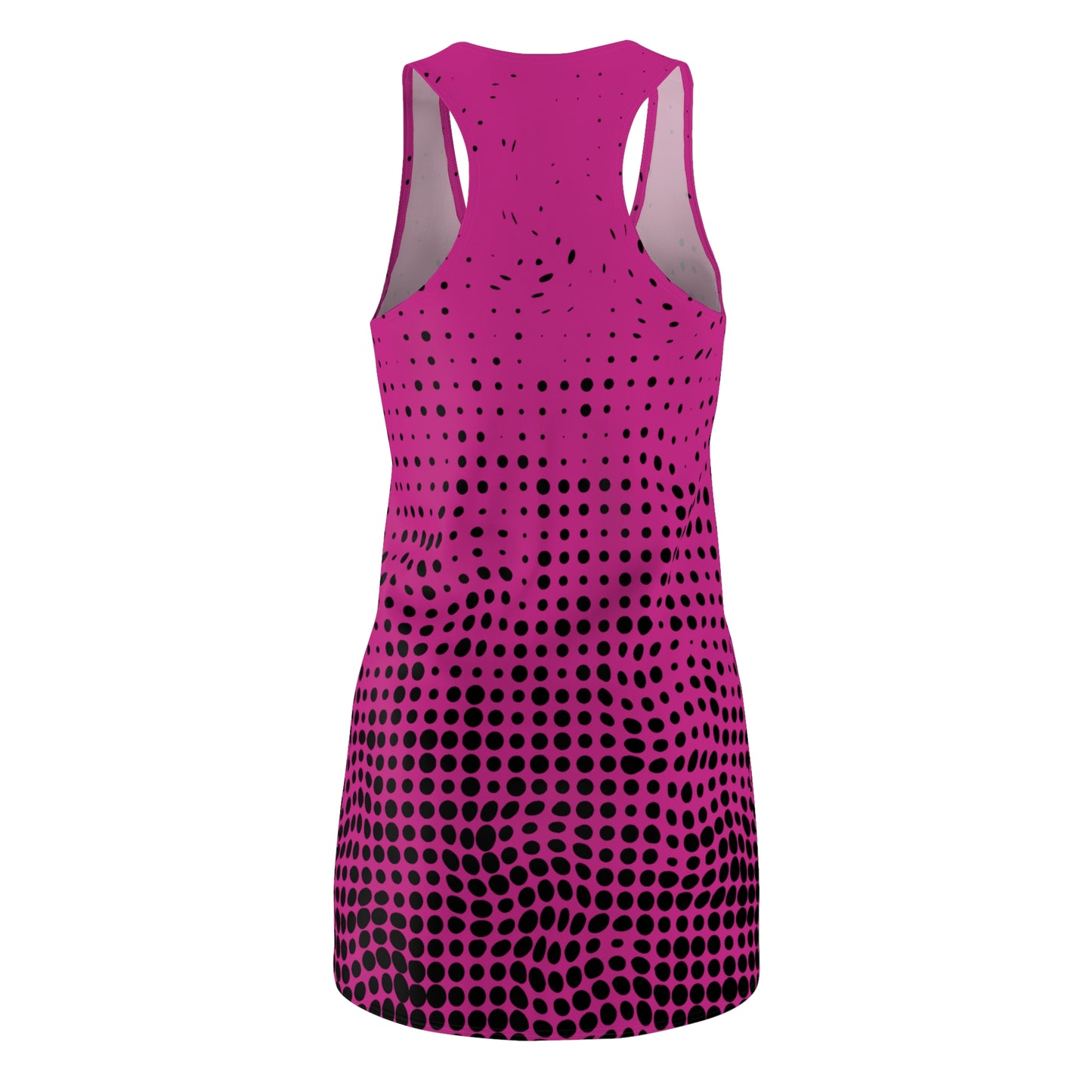 Punkte Gradient Racerback Kleid – Schwarz Pink Sommerkleid