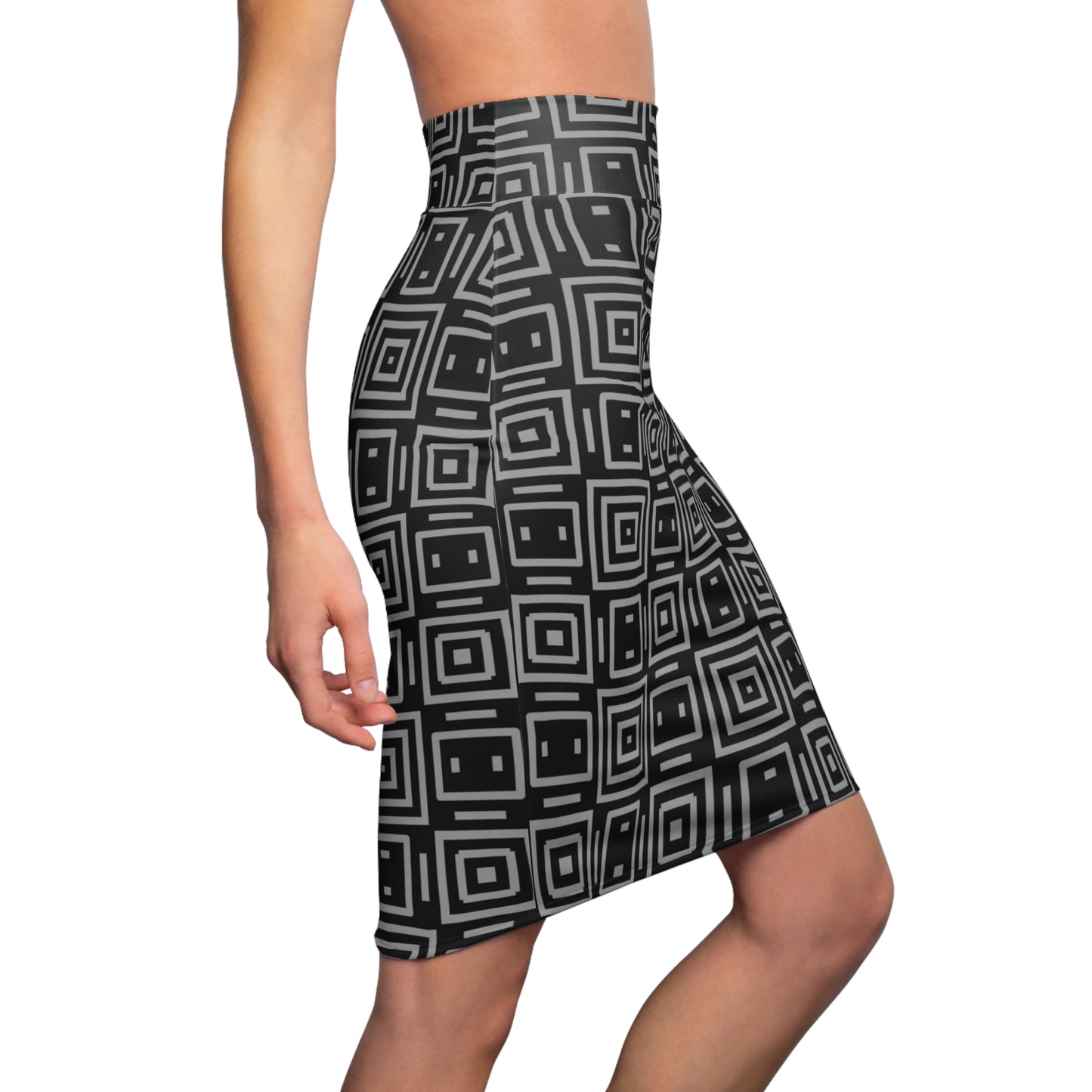 Elegant Geometric Pencil Skirt – Stilvoller Bleistiftrock für Damen, Modernes Muster, Perfekt für Business & Freizeit Chic Geometric Pencil Skirt for Women, Perfect for Work or Casual Outfits, Stylish Everyday Wear, Office Attire, Fashionable Gift