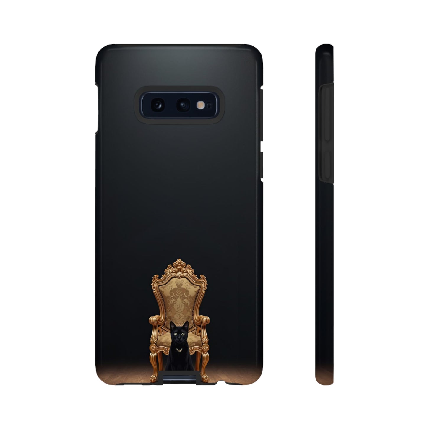 Black Cat on Golden Throne – Premium Phone Case Protective Slim