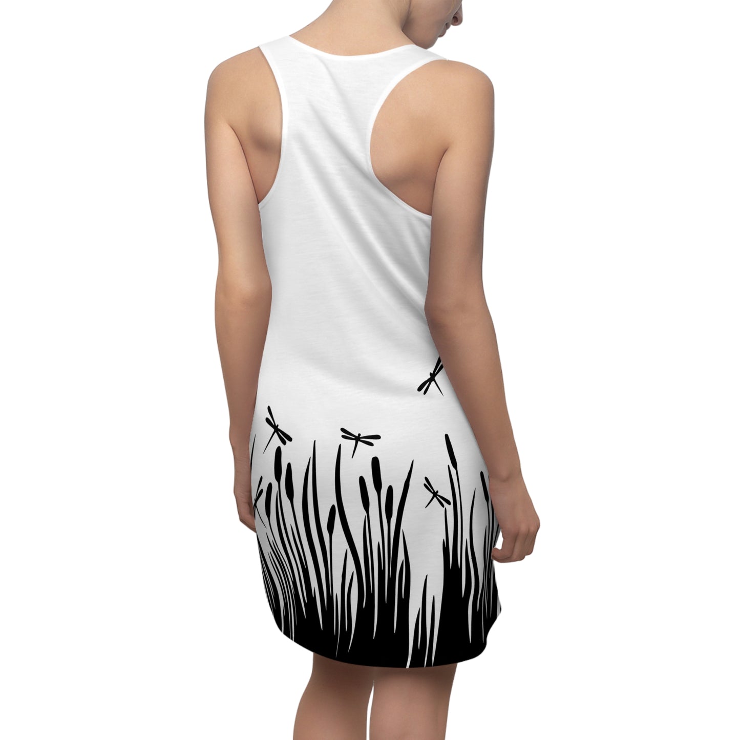 Damen Kleid Libellen Design Racerback Sommer Freizeit Party