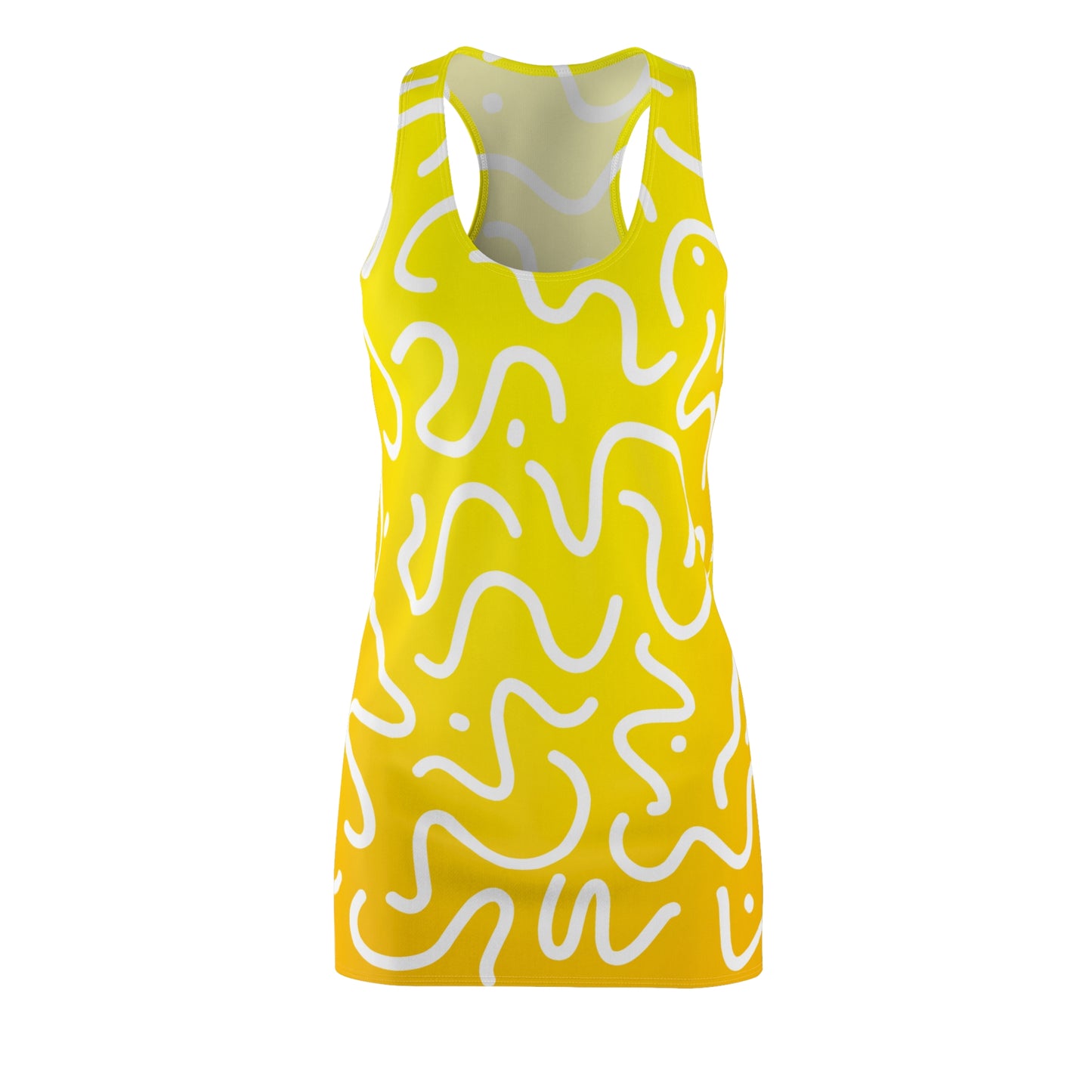 Racerback Damenkleid Sommer – Abstrakte Linien, modern & leicht
