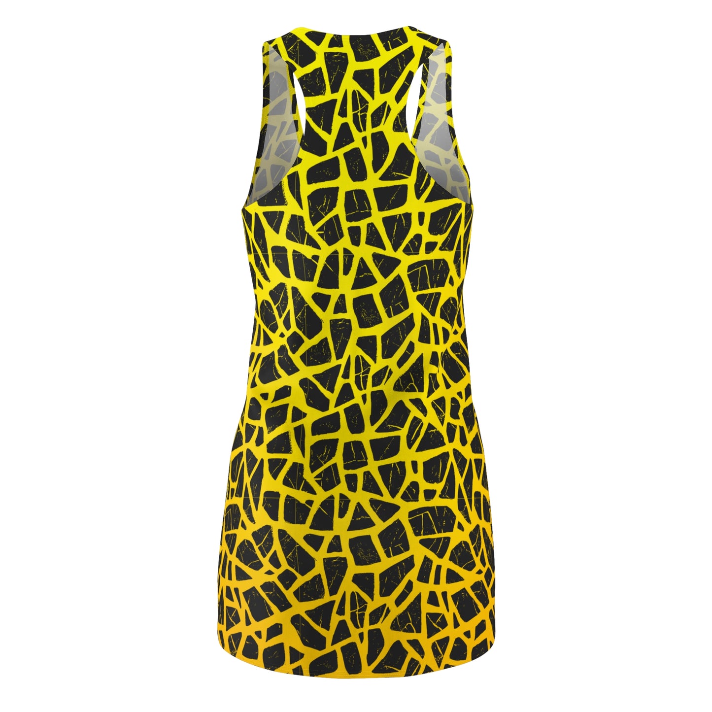 Racerback Damenkleid Sommer – Abstraktes Muster, modern & auffällig