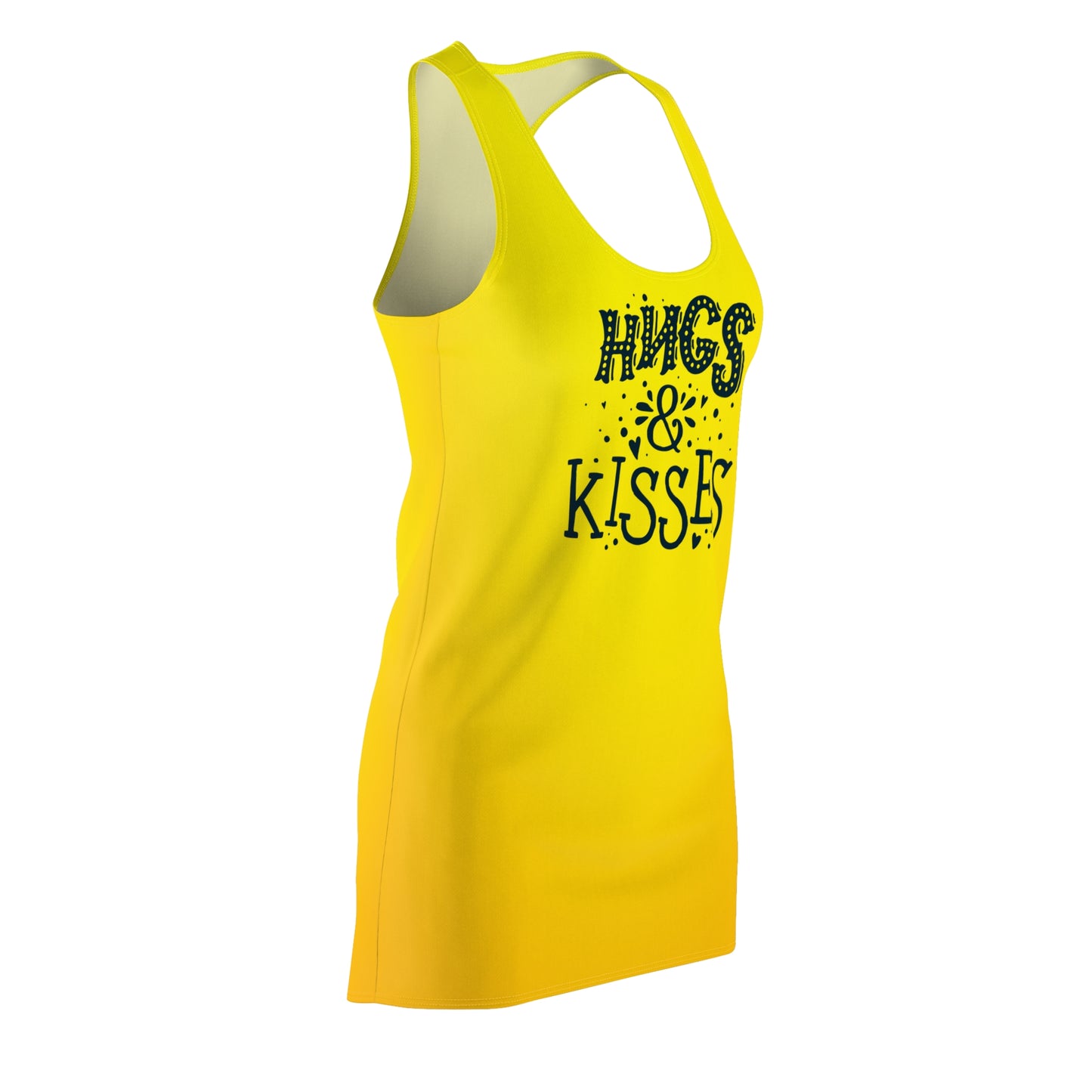 Hugs & Kisses Racerback Kleid – Gelbes Sommerkleid