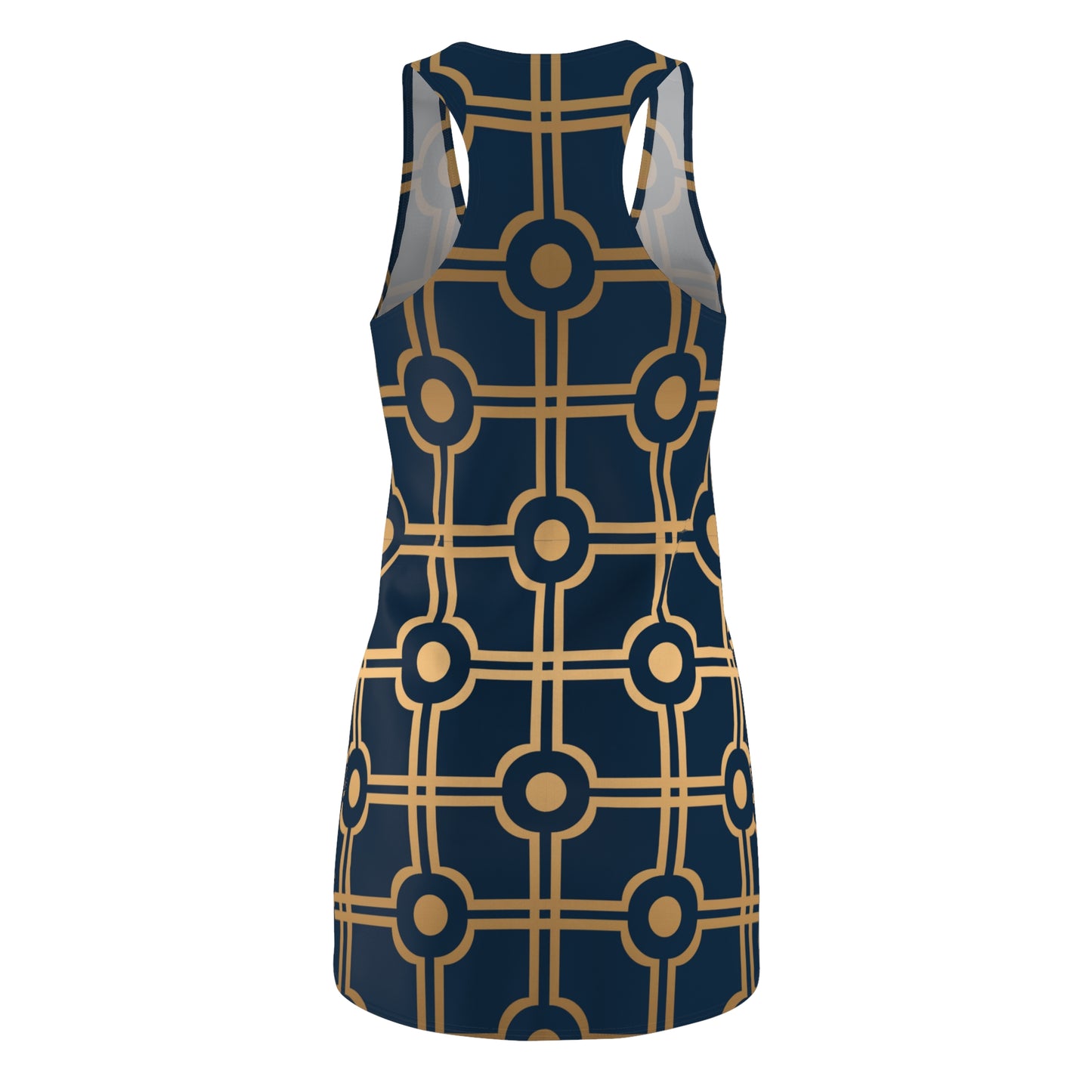 Geometric Racerback Retro Damenkleid | Elegantes Muster Kleid