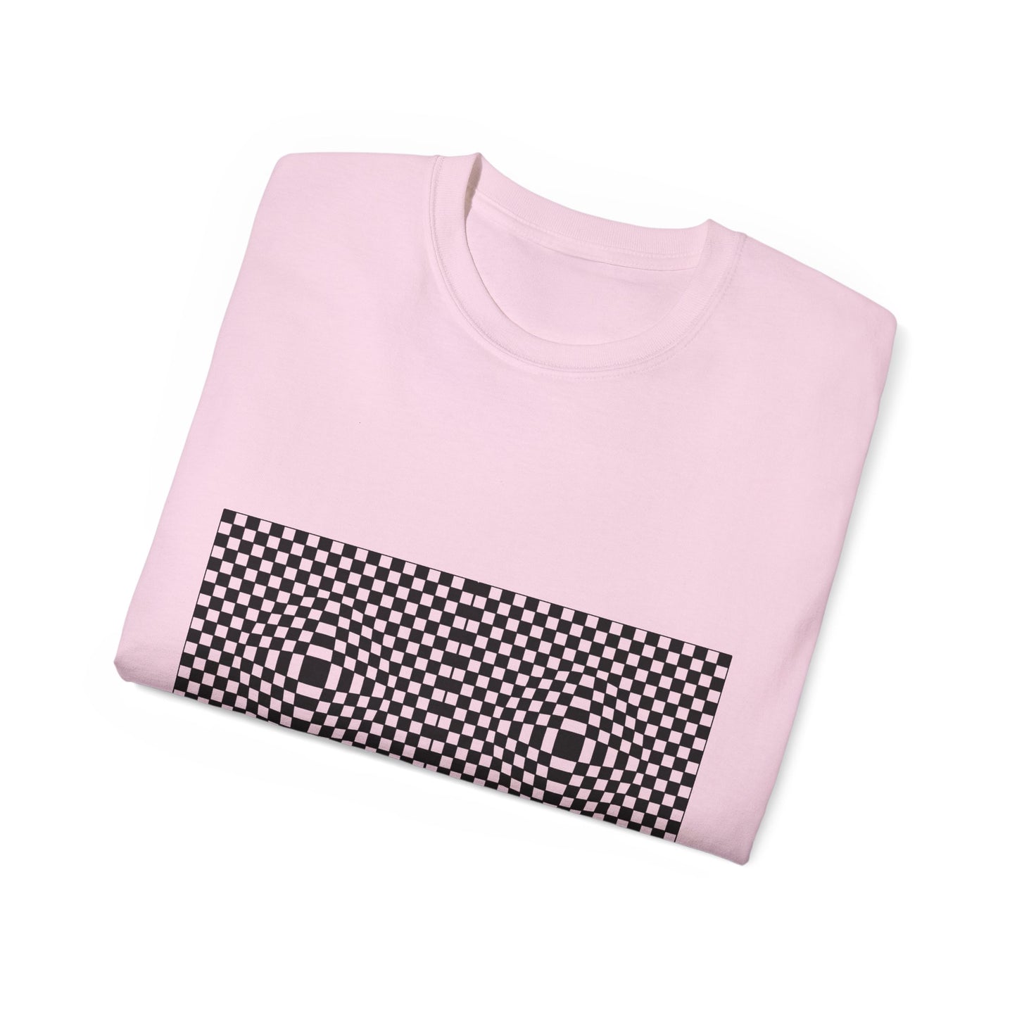 Optical Checkerboard Damen T-Shirt | Retro Illusion Streetwear