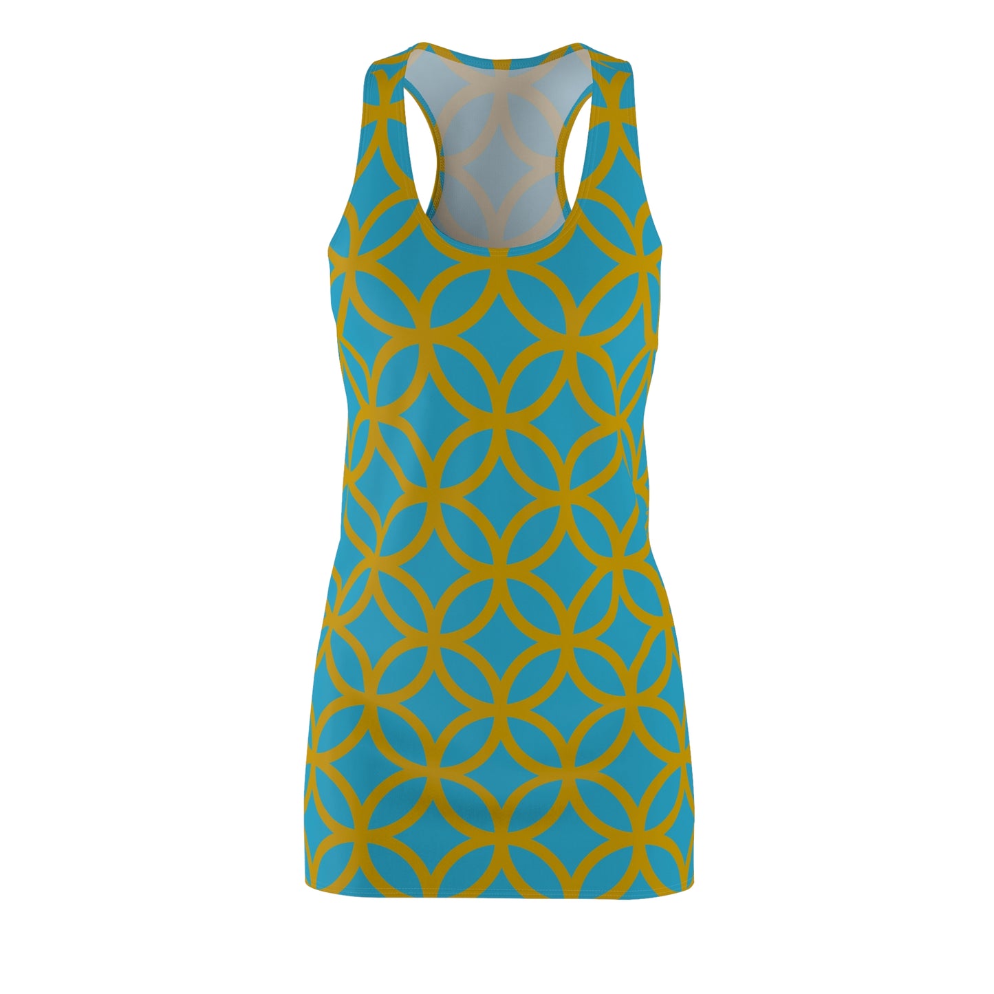 Luxury Racerback Dress mit Modern Circle Pattern Design