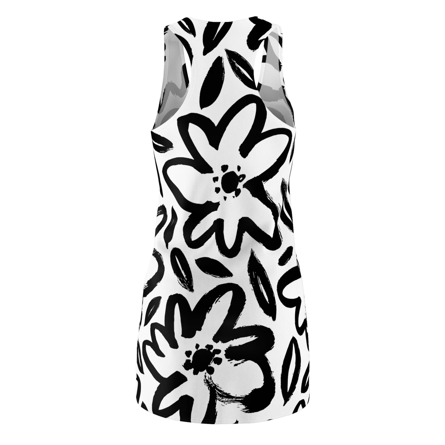 Racerback Kleid Damen Blumenmuster – Sommerkleid Strandkleid