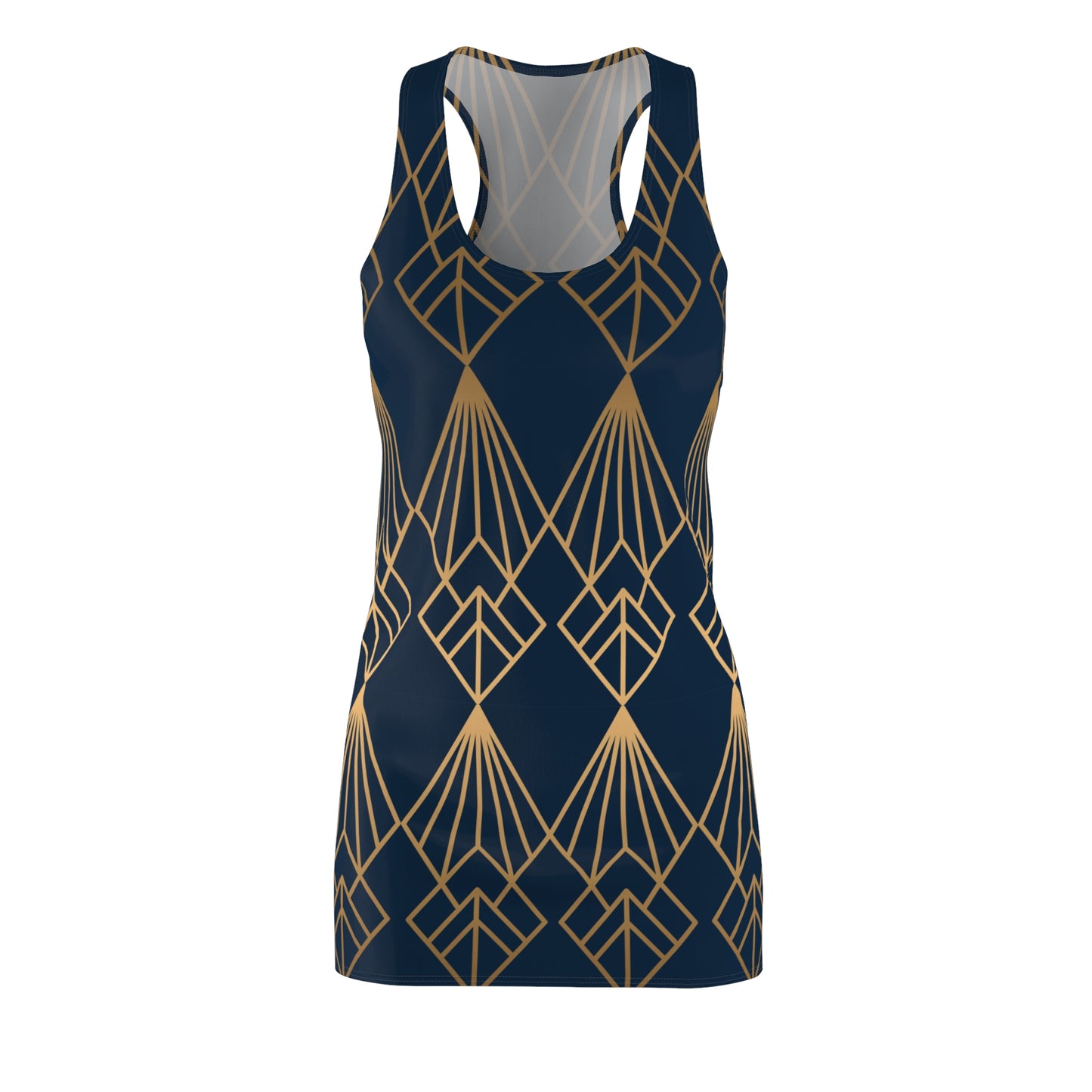 Luxury Racerback Dress mit Art Deco Muster für Damen