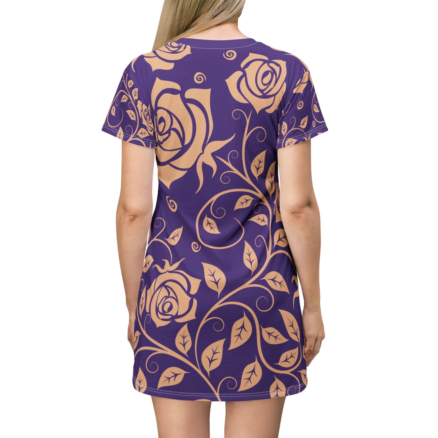 Lilaner Damen Kleid Blumen T Shirt Style Sommer Boho Casual