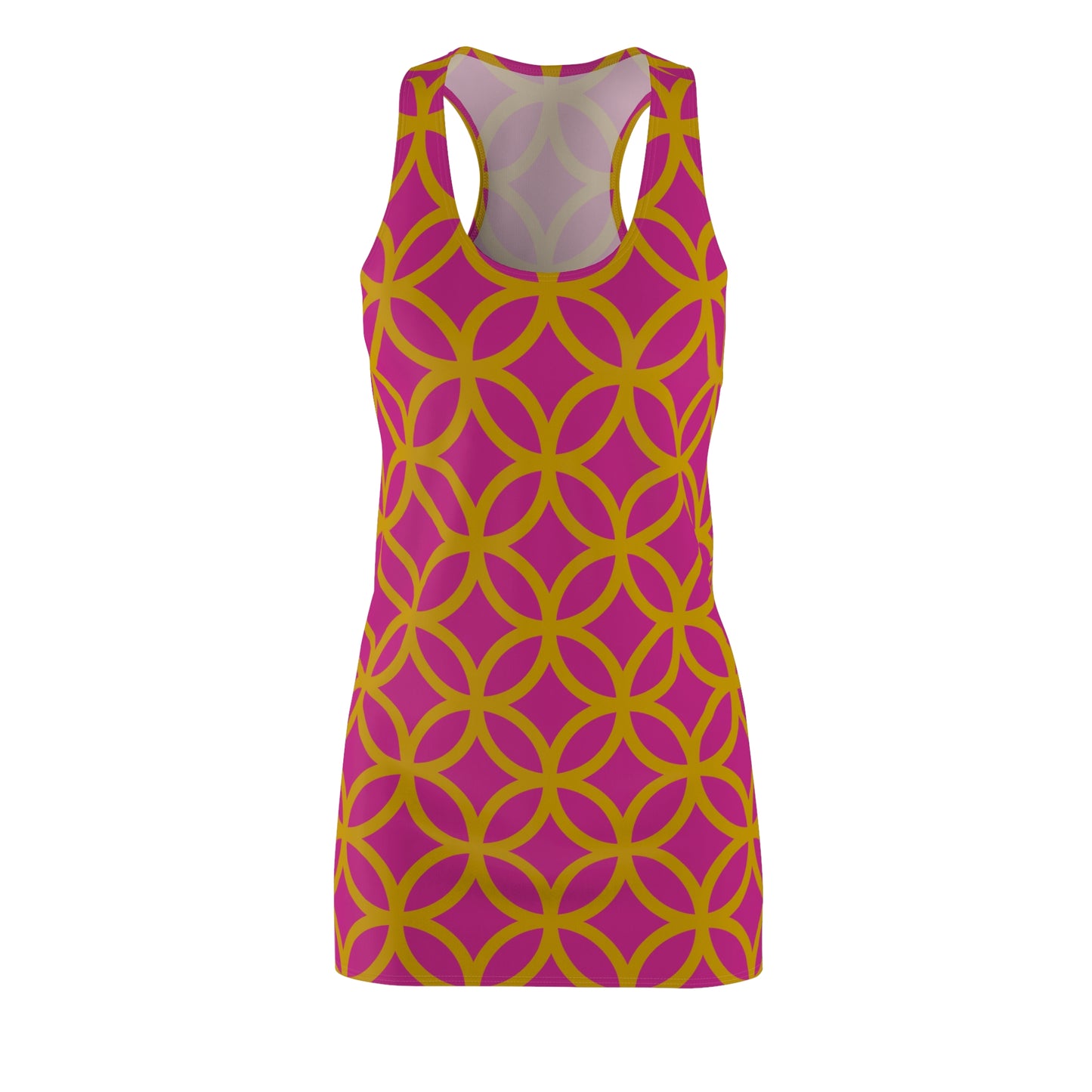Luxury Racerback Dress mit Modern Circle Pattern Design