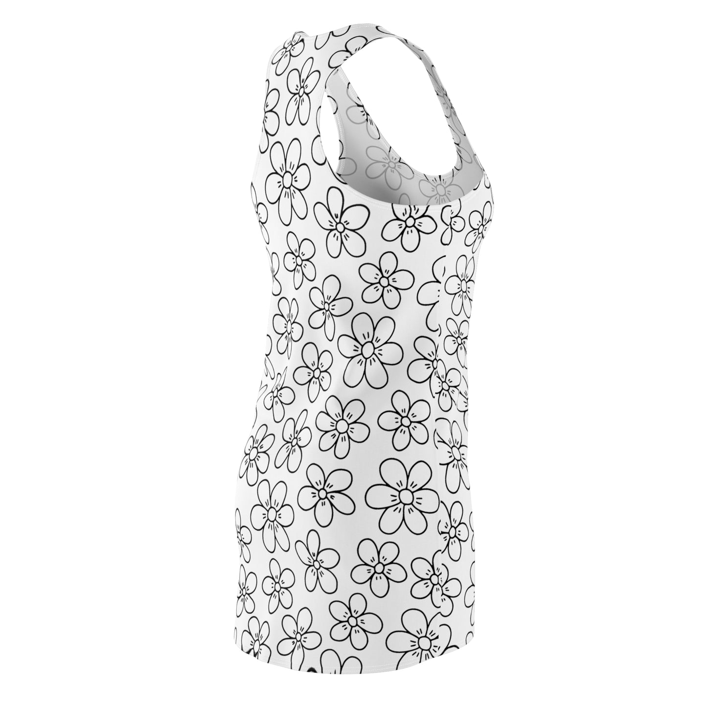 Floral Racerback Dress, Sommerkleid Damen mit Blumenmuster Casual