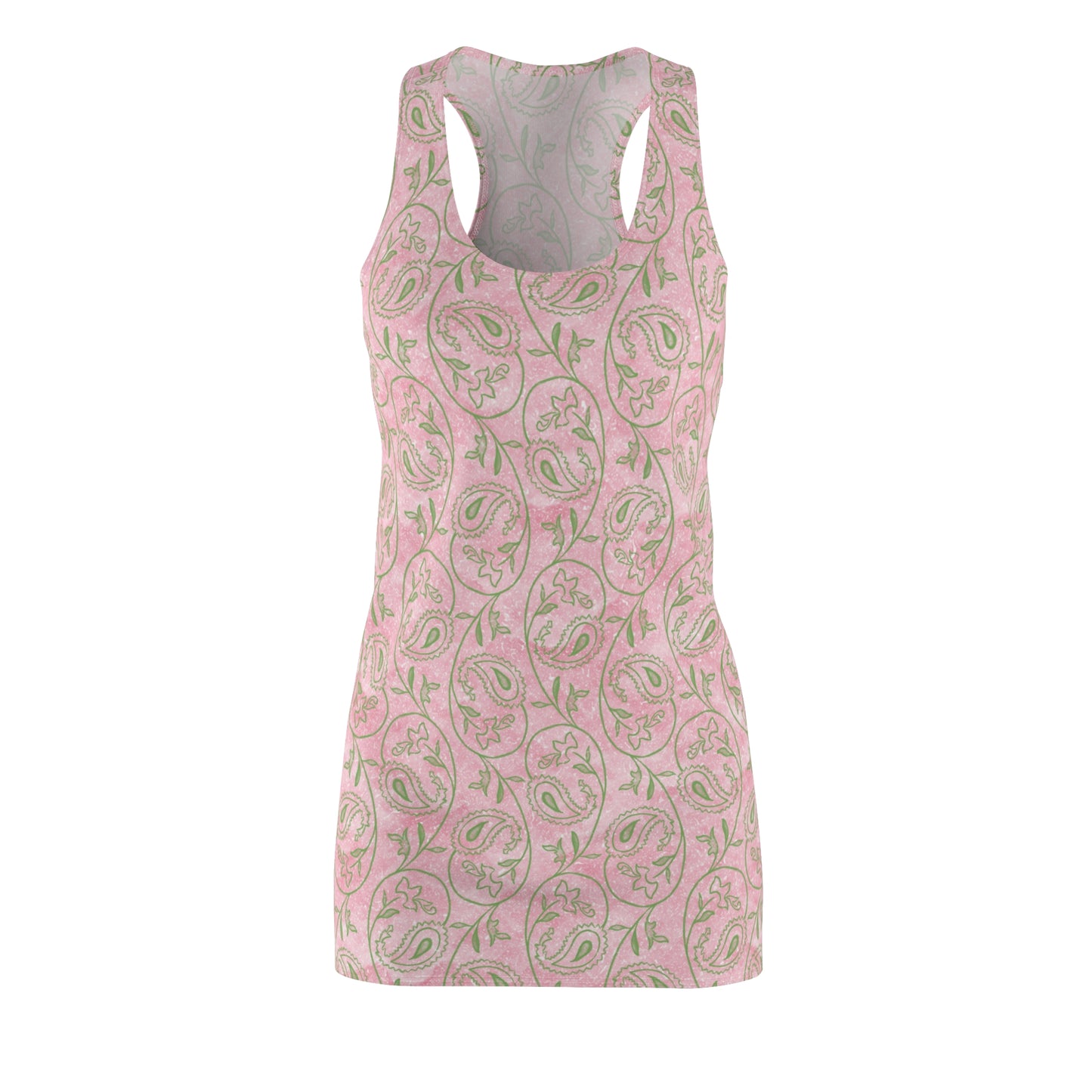 Rosa Racerback Kleid – Sommerkleid mit floralem Ornamentmuster
