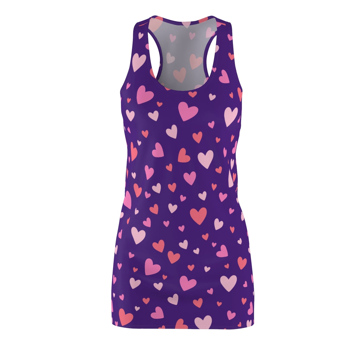 Pink Herz Racerback Kleid – Verspieltes Sommerkleid in Lila