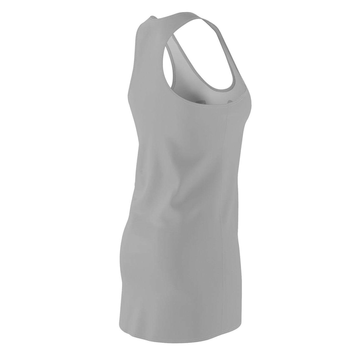 Racerback Damenkleid Sommer – „Nice!“ Statement, modern & lässig grau