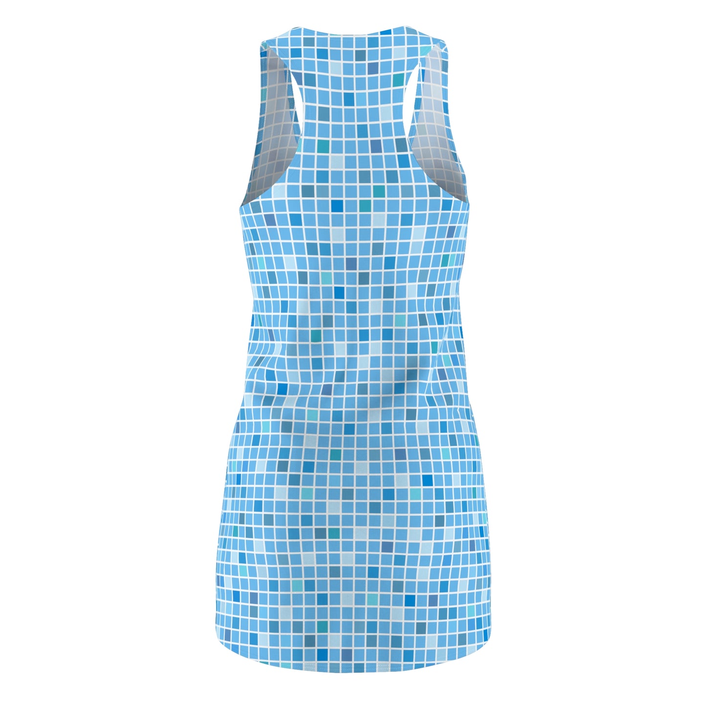 Blau Mosaik Racerback Kleid – Chic Sommerkleid