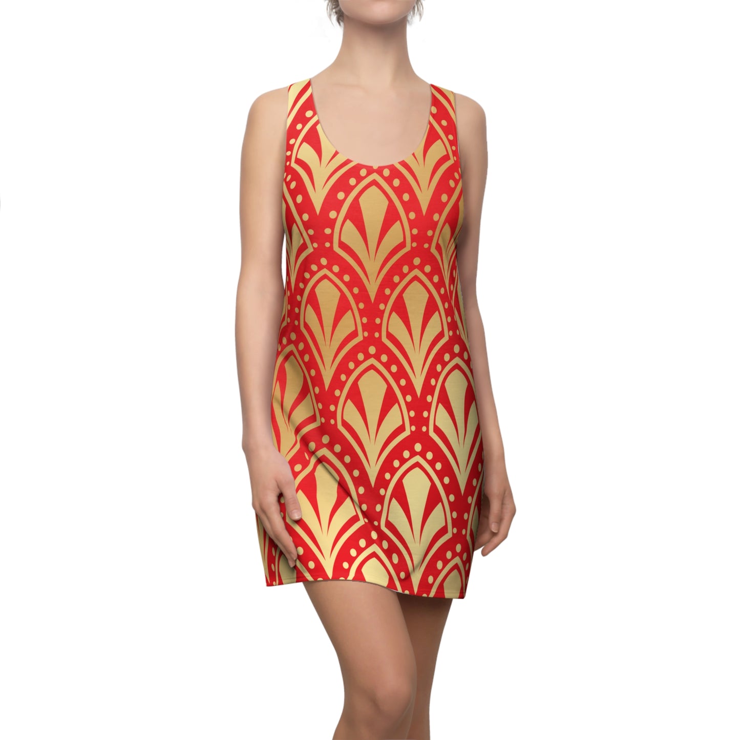 Luxury Racerback Dress mit Elegant Art Deco Muster
