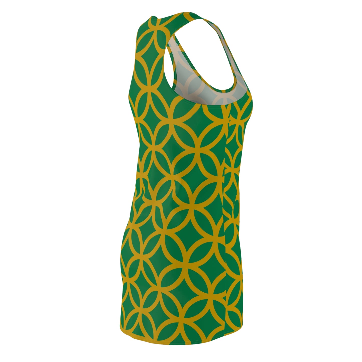 Luxury Racerback Dress mit Modern Circle Pattern Design