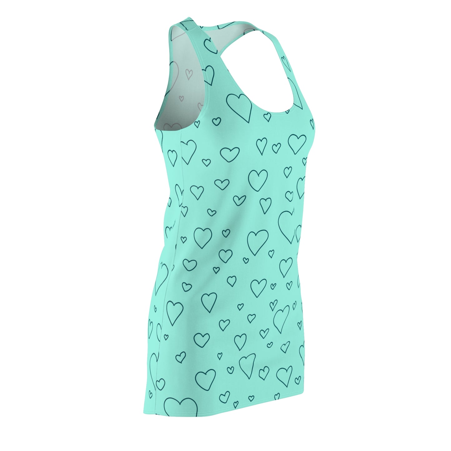 Heart Pattern Racerback Dress for Women – Cute Summer Style
