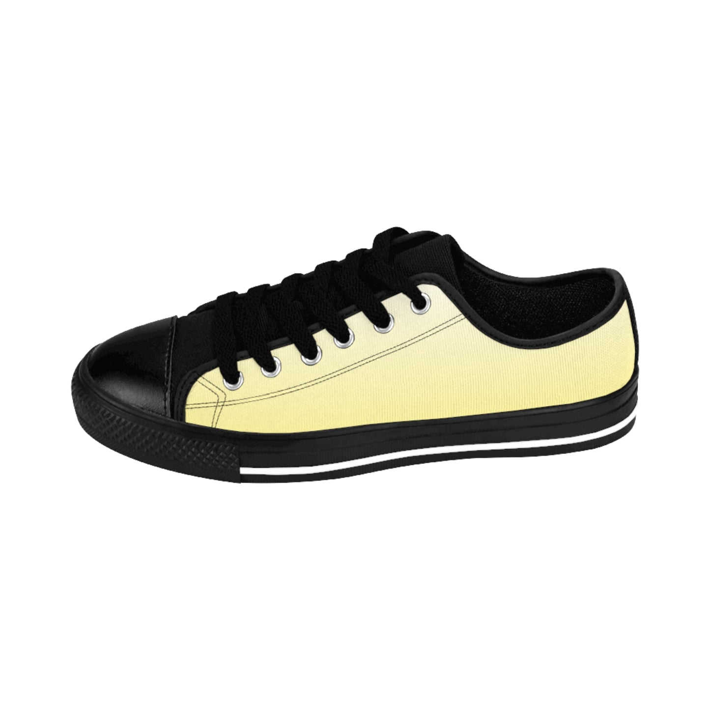 Damen Sneaker Gelb Schwarz Canvas Freizeit Schuhe Low