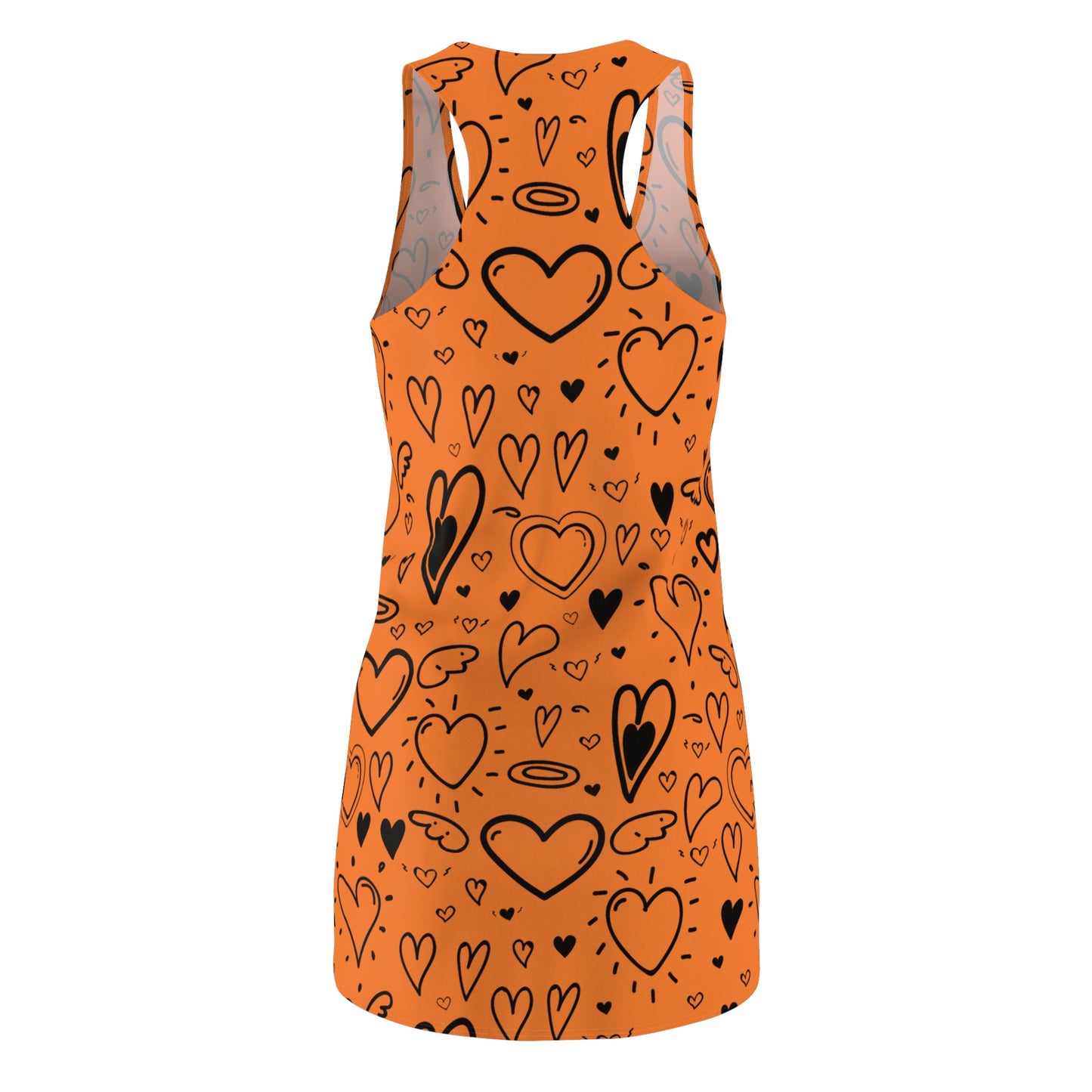 Herz Allover Racerback Kleid – Verspieltes Sommerkleid