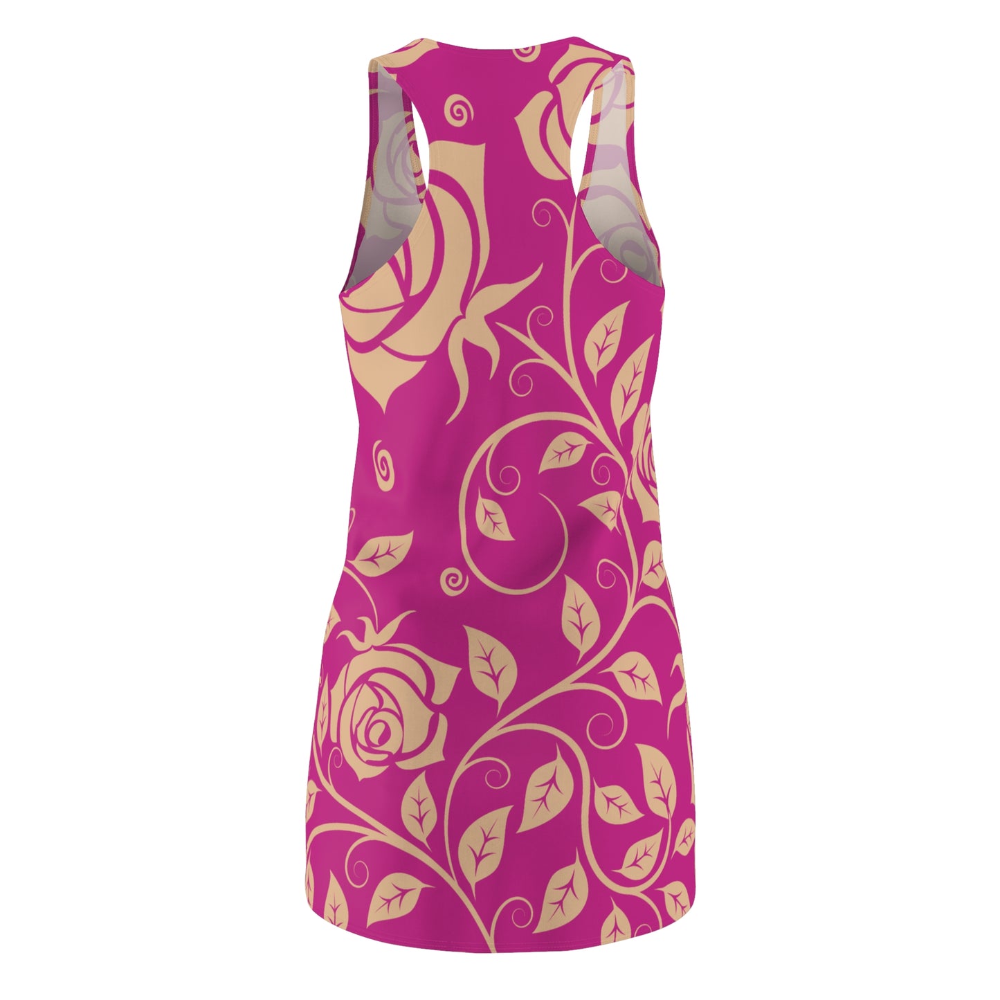 Floral Racerback Kleid Rose – Elegant in Beige & Pink