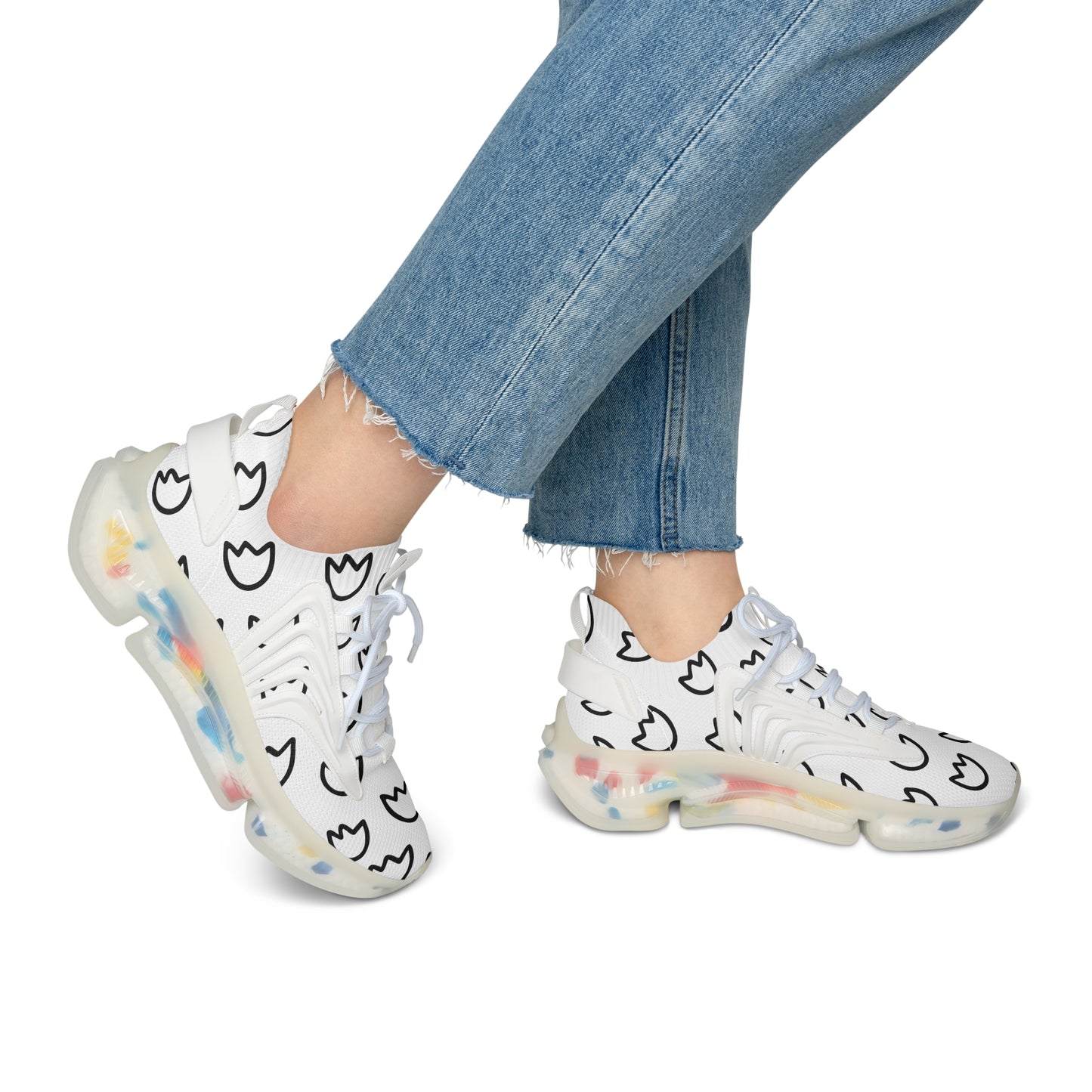 Damen Sneaker mit Tulpenmuster – Stylische Sportschuhe