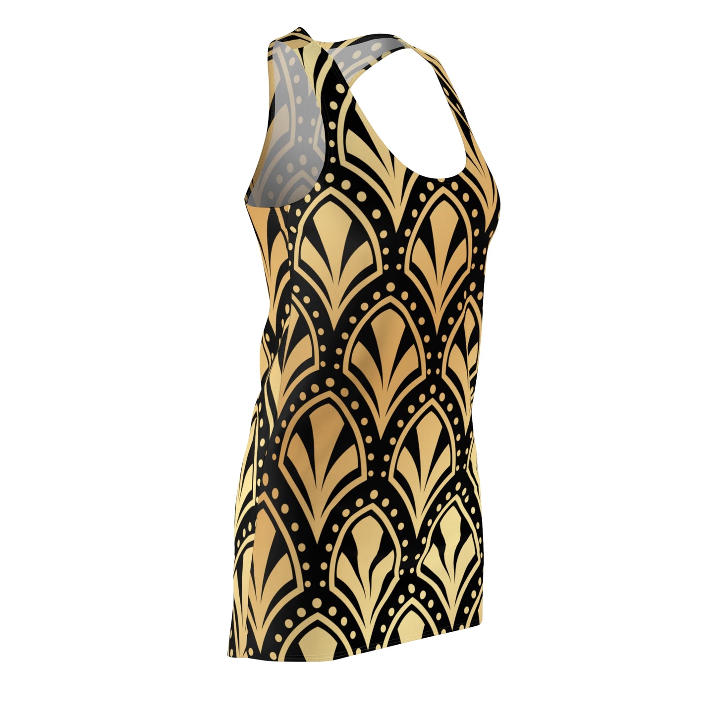 Luxury Racerback Dress mit Elegant Art Deco Muster