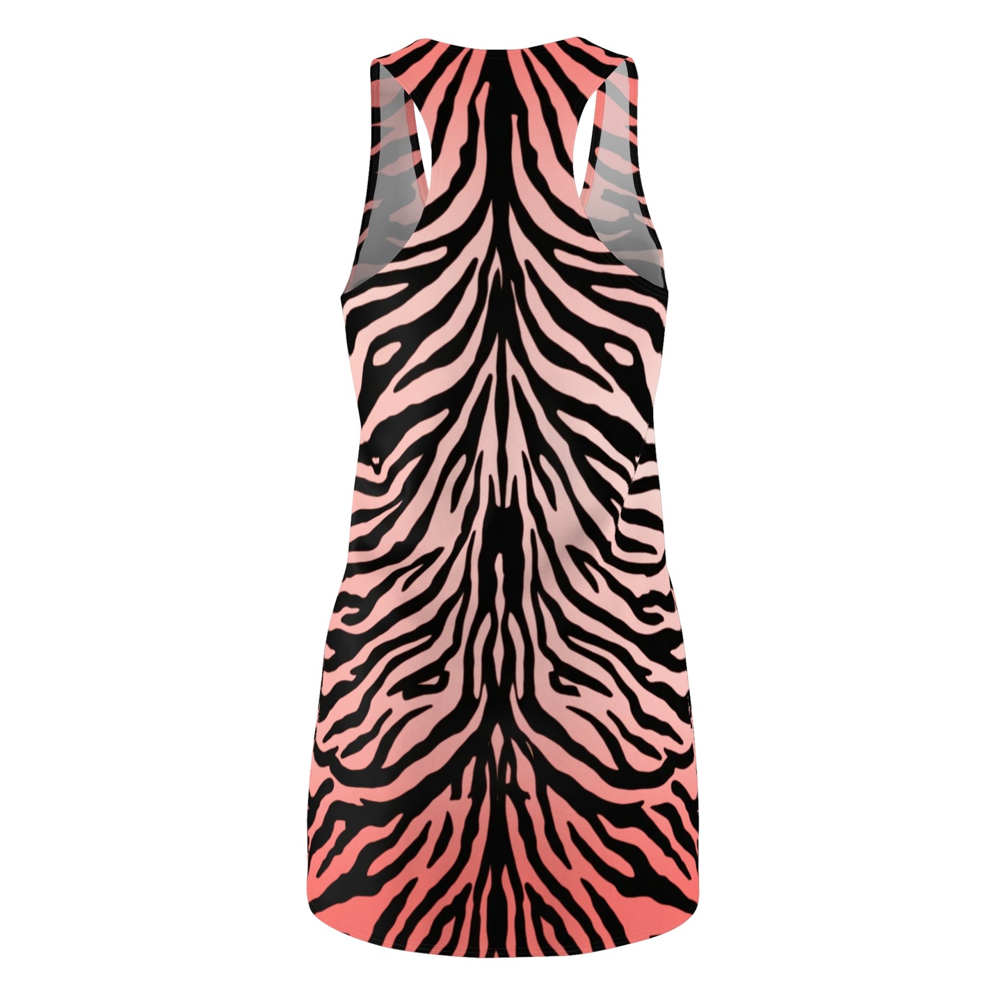 Racerback Kleid mit pink-schwarzem Zebra-Muster & Farbverlauf