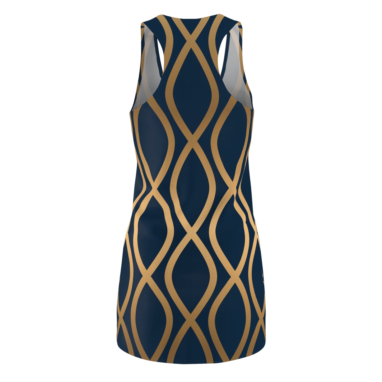 Geometric Racerback Dress mit Elegantem Linienmuster für Damen