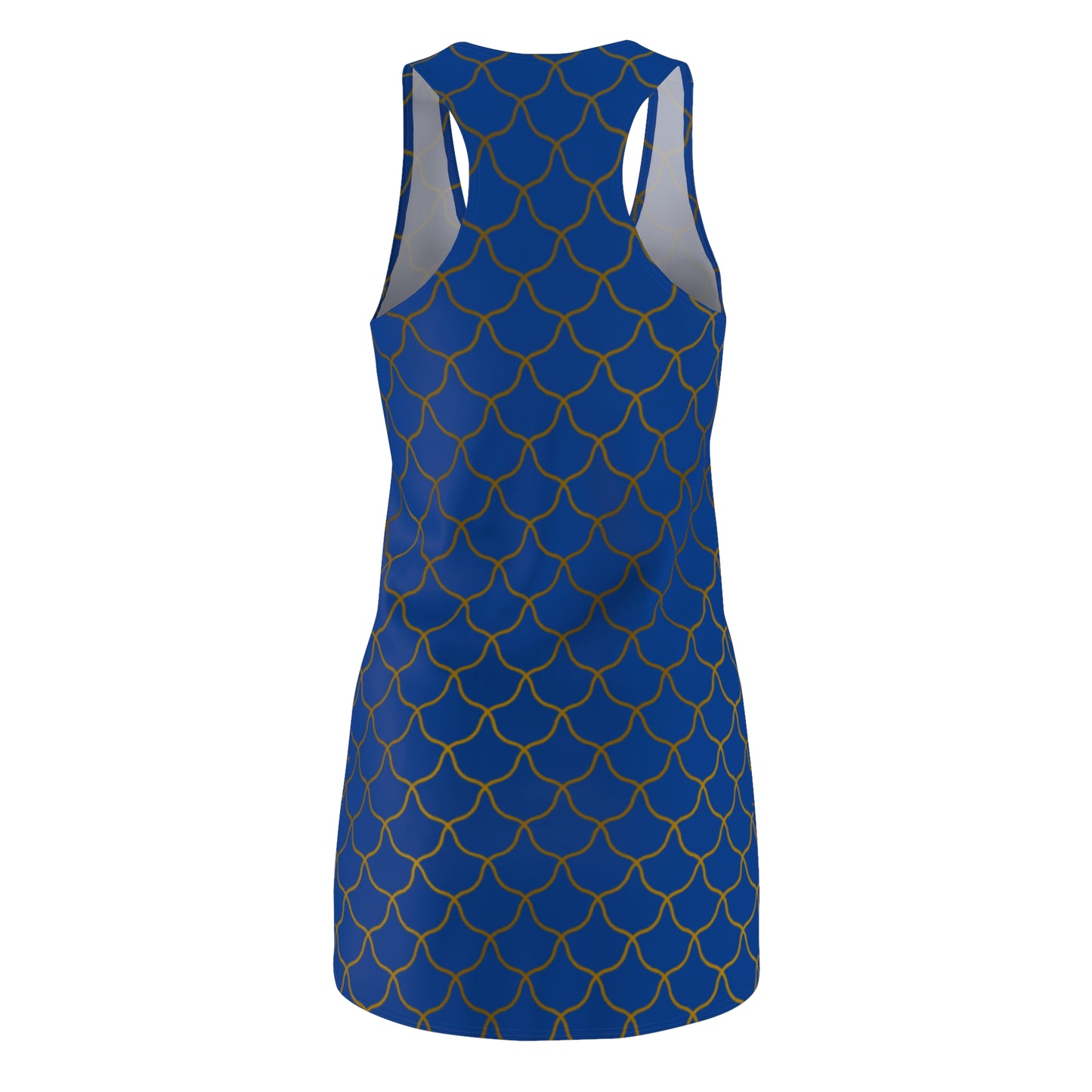 Luxury Racerback Dress mit Elegantem Goldmuster Mavi