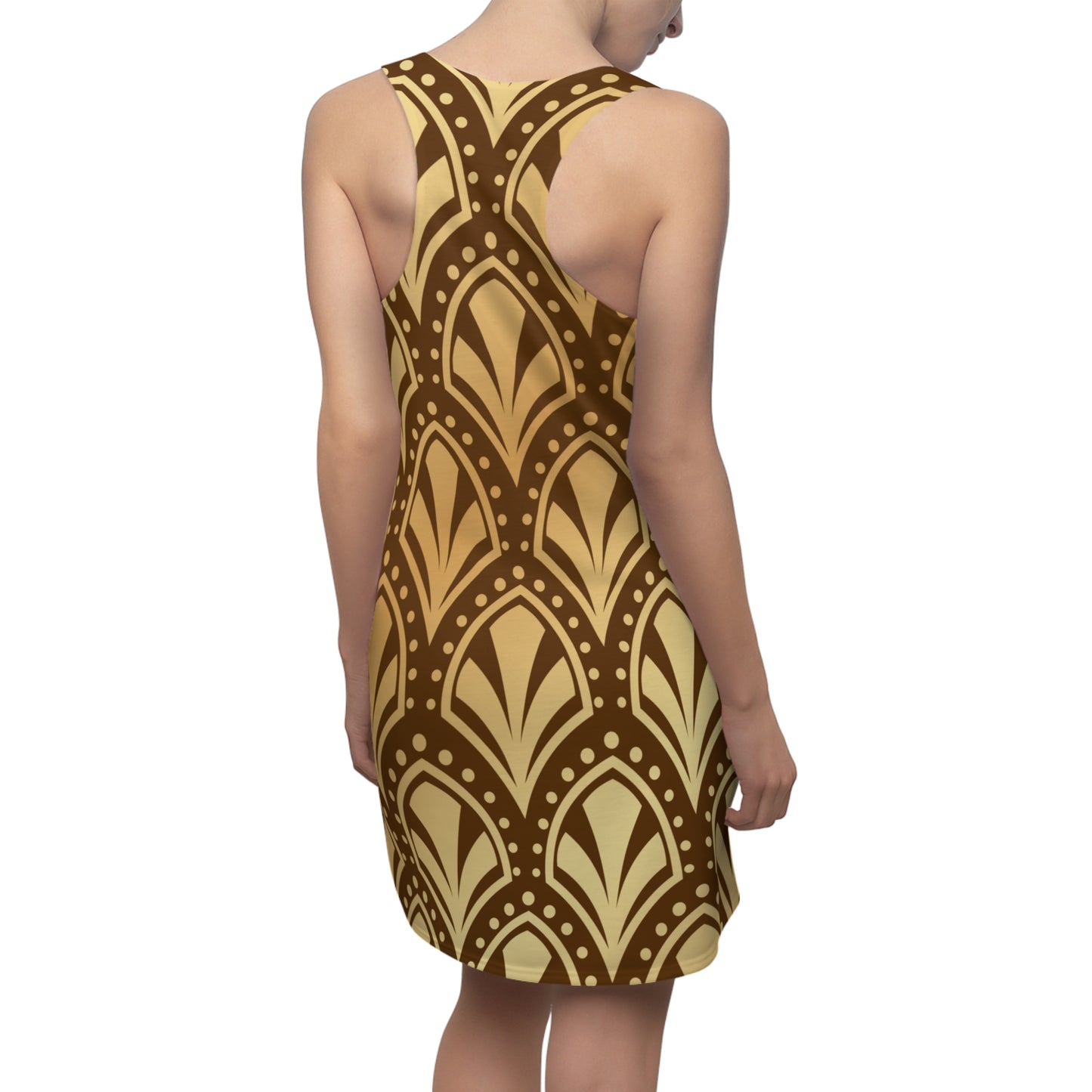 Luxury Racerback Dress mit Elegant Art Deco Muster