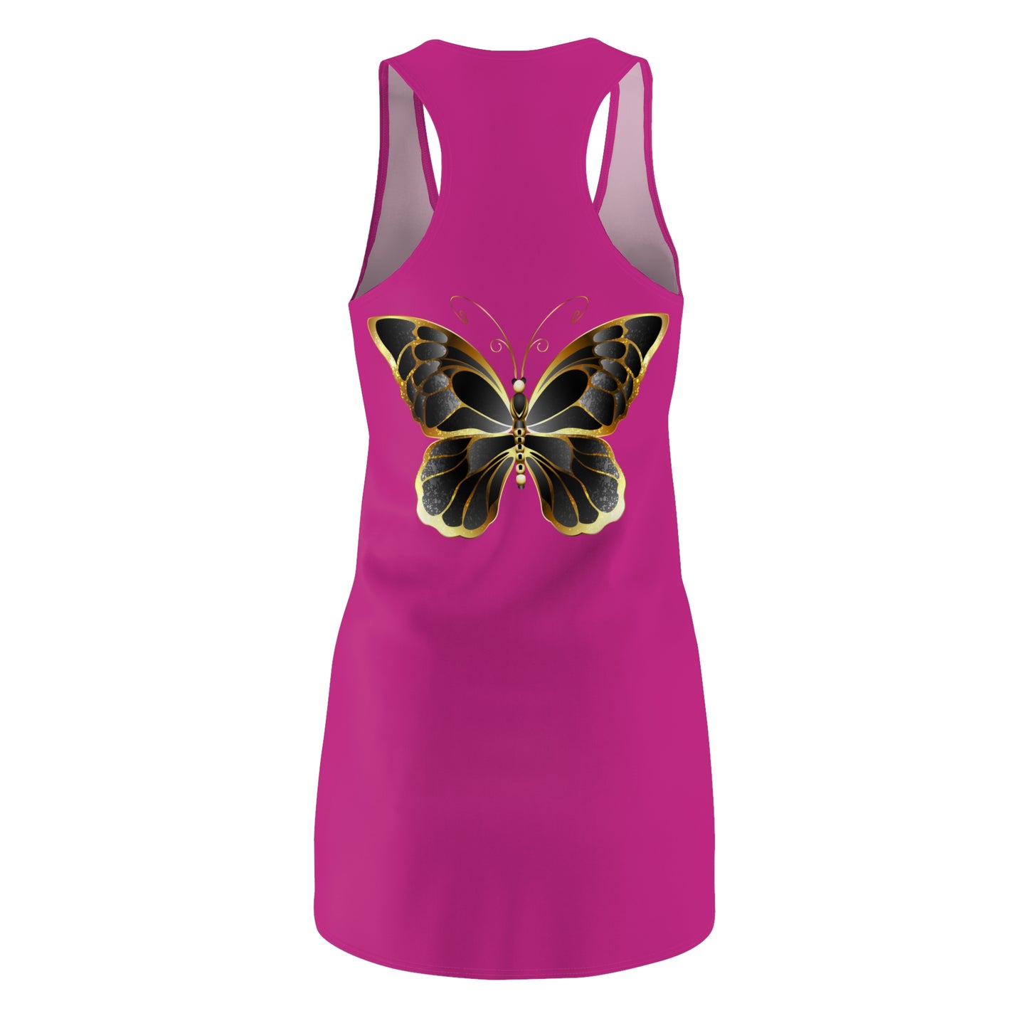 Pink Schmetterling Racerback Kleid Sommerkleid