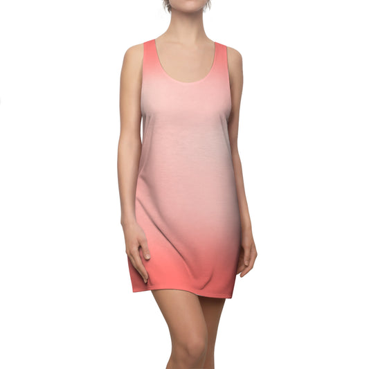 Ombre Racerback Kleid Damen – Sommerkleid mit Farbverlauf, Casual Outfit, Strandkleid, Urlaubskleid, Elegantes Freizeitkleid