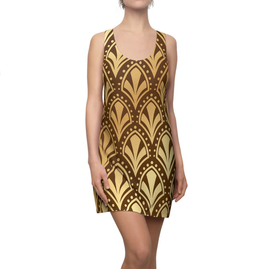 Luxury Racerback Dress mit Elegant Art Deco Muster