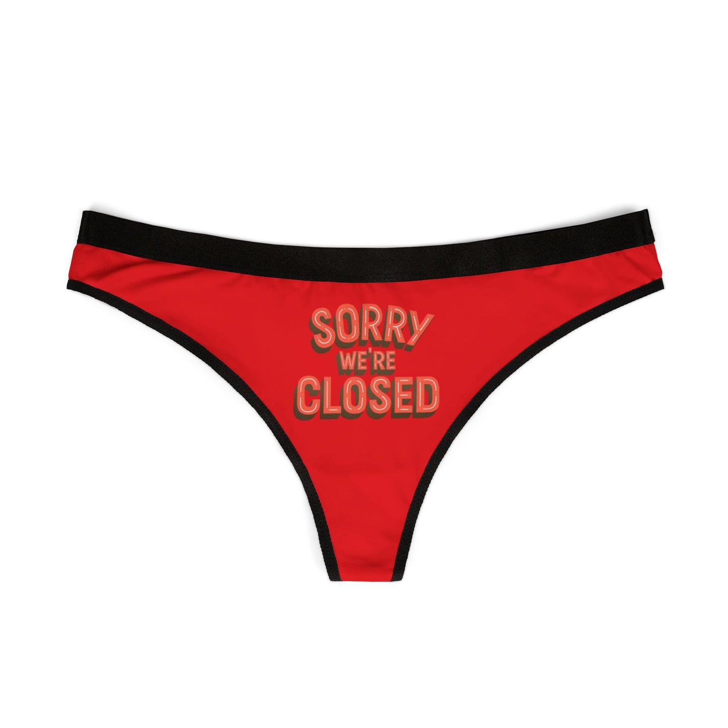 Damen Thong Unterwäsche Sorry Closed Lustige Slips MauserDesign