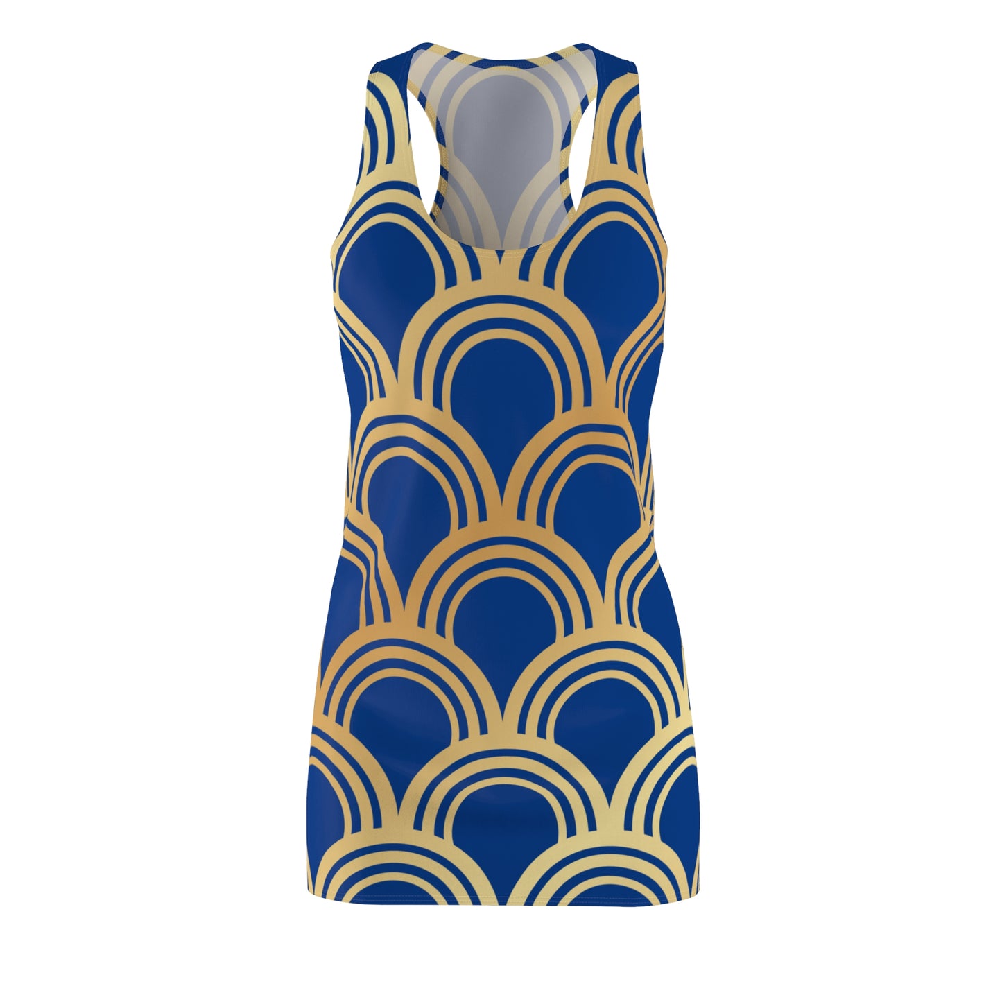 Luxury Racerback Dress mit Art Deco Bogen Muster Mavi