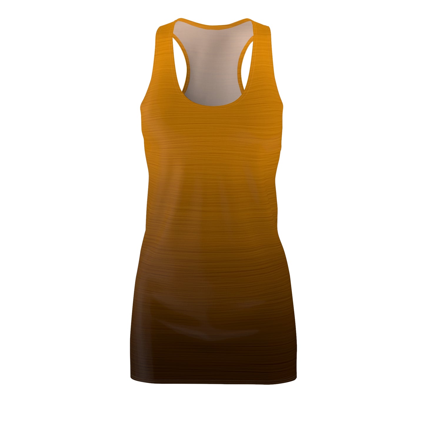 Racerback Kleid mit warmem Braunem Farbverlauf – schlicht & elegant