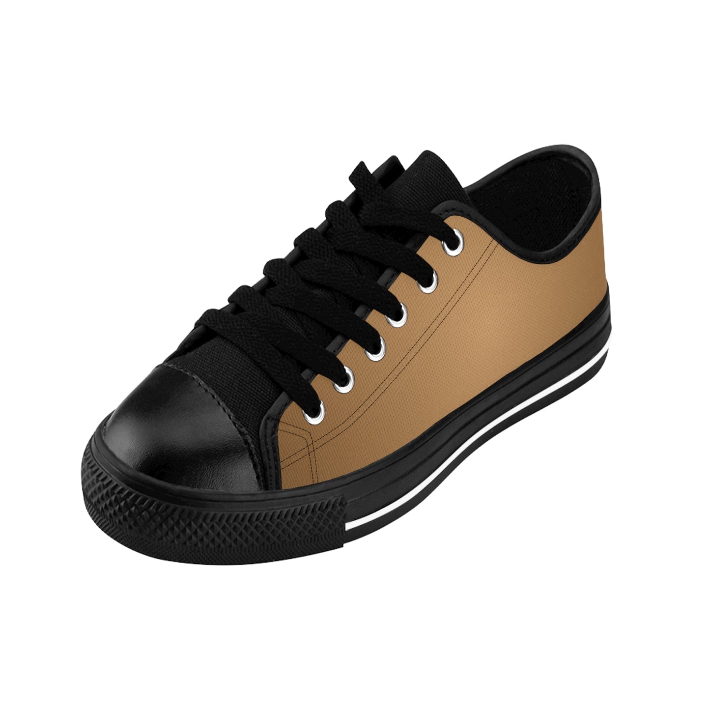 Beige Gradient Canvas Sneakers Women Casual Lace-Up Shoes