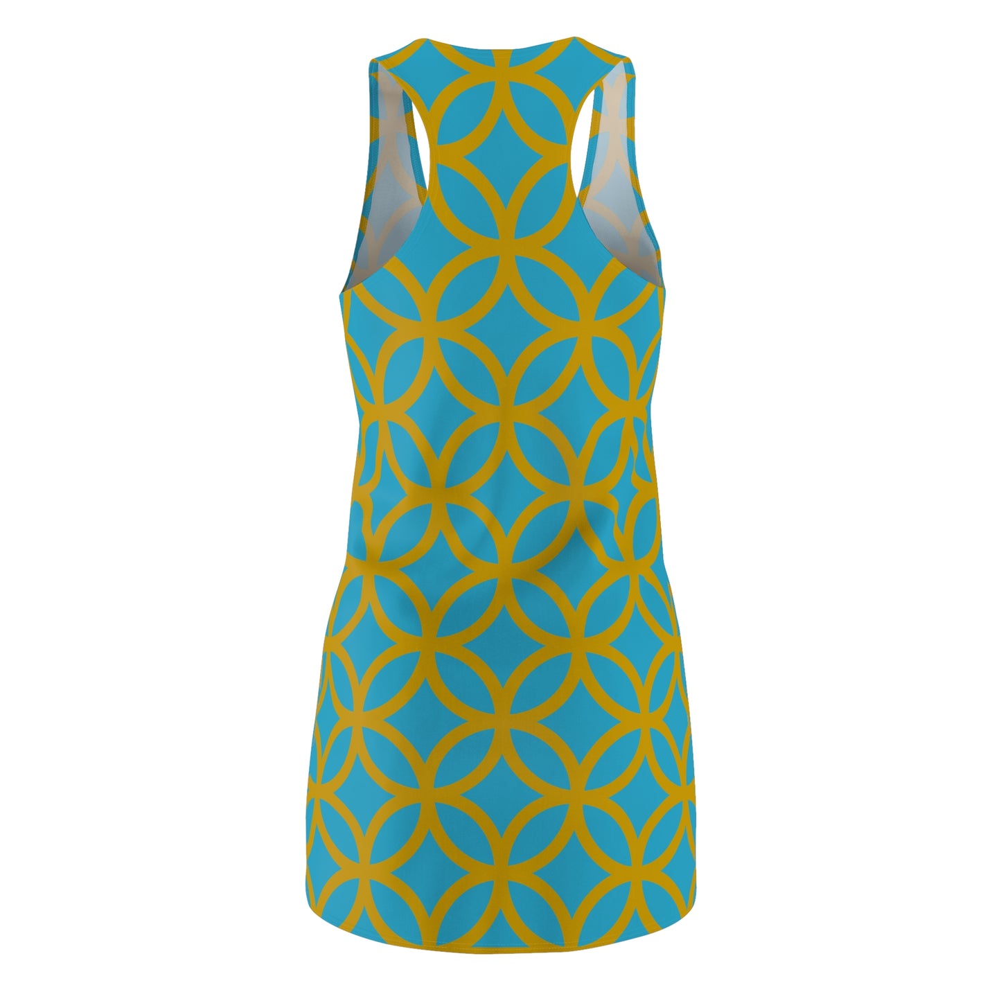 Luxury Racerback Dress mit Modern Circle Pattern Design