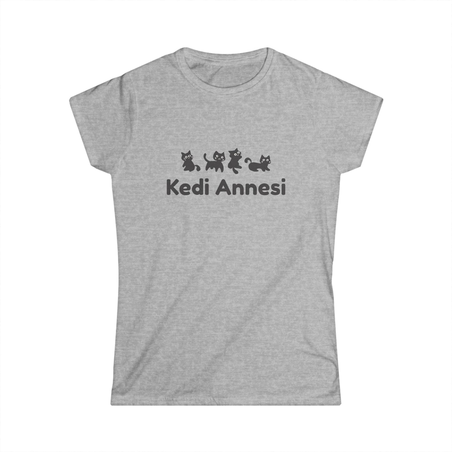 Frauen T-Shirt "Kedi Annesi"  Weiches Katzenmotiv 100% Baumwolle