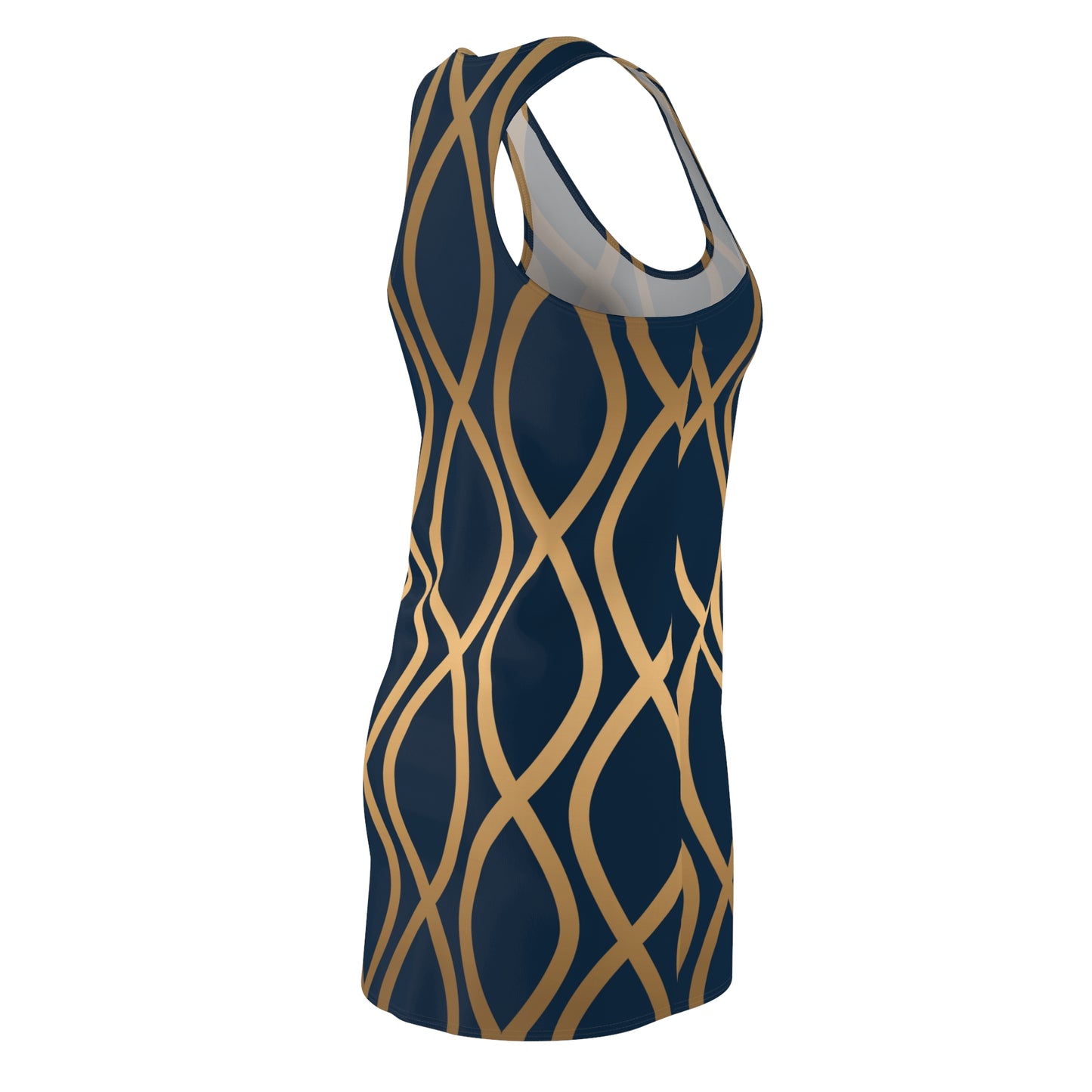 Geometric Racerback Dress mit Elegantem Linienmuster für Damen