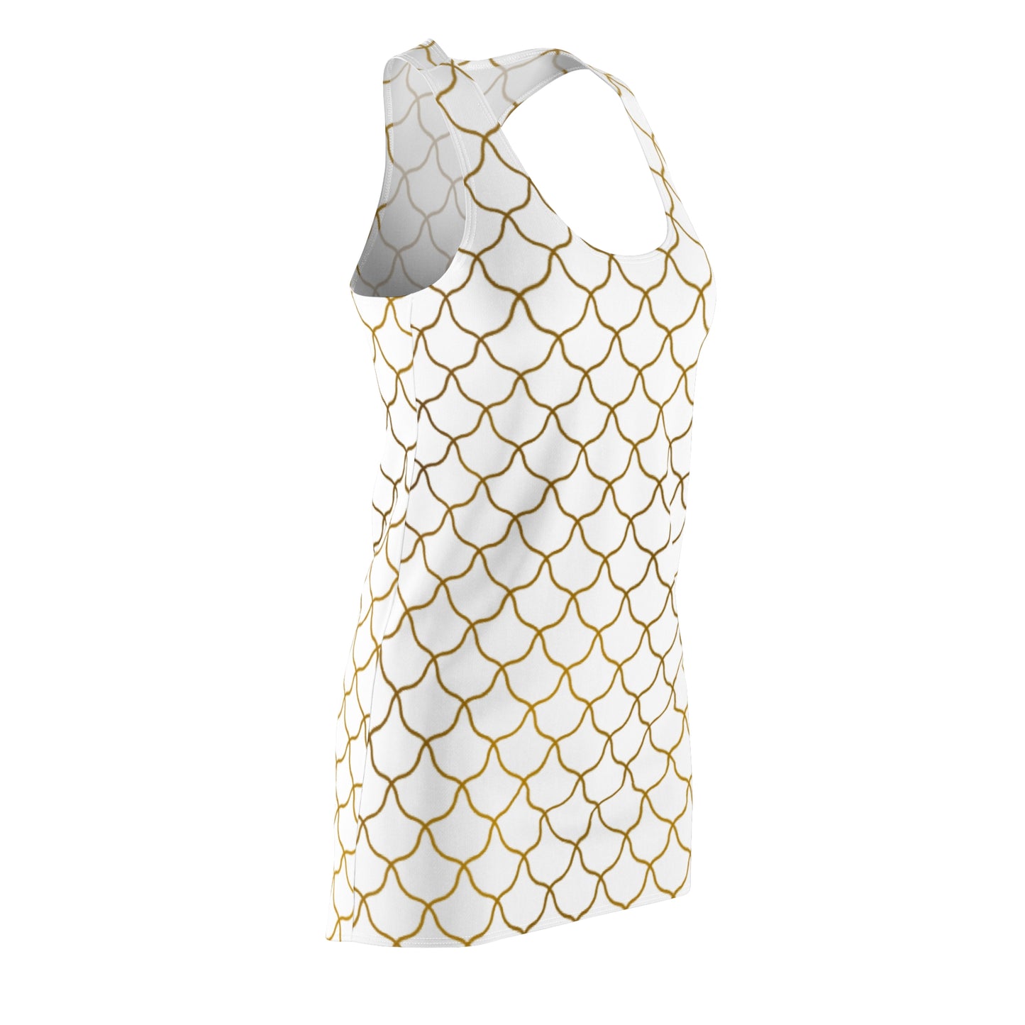 Luxury Racerback Dress mit Elegantem Goldmuster