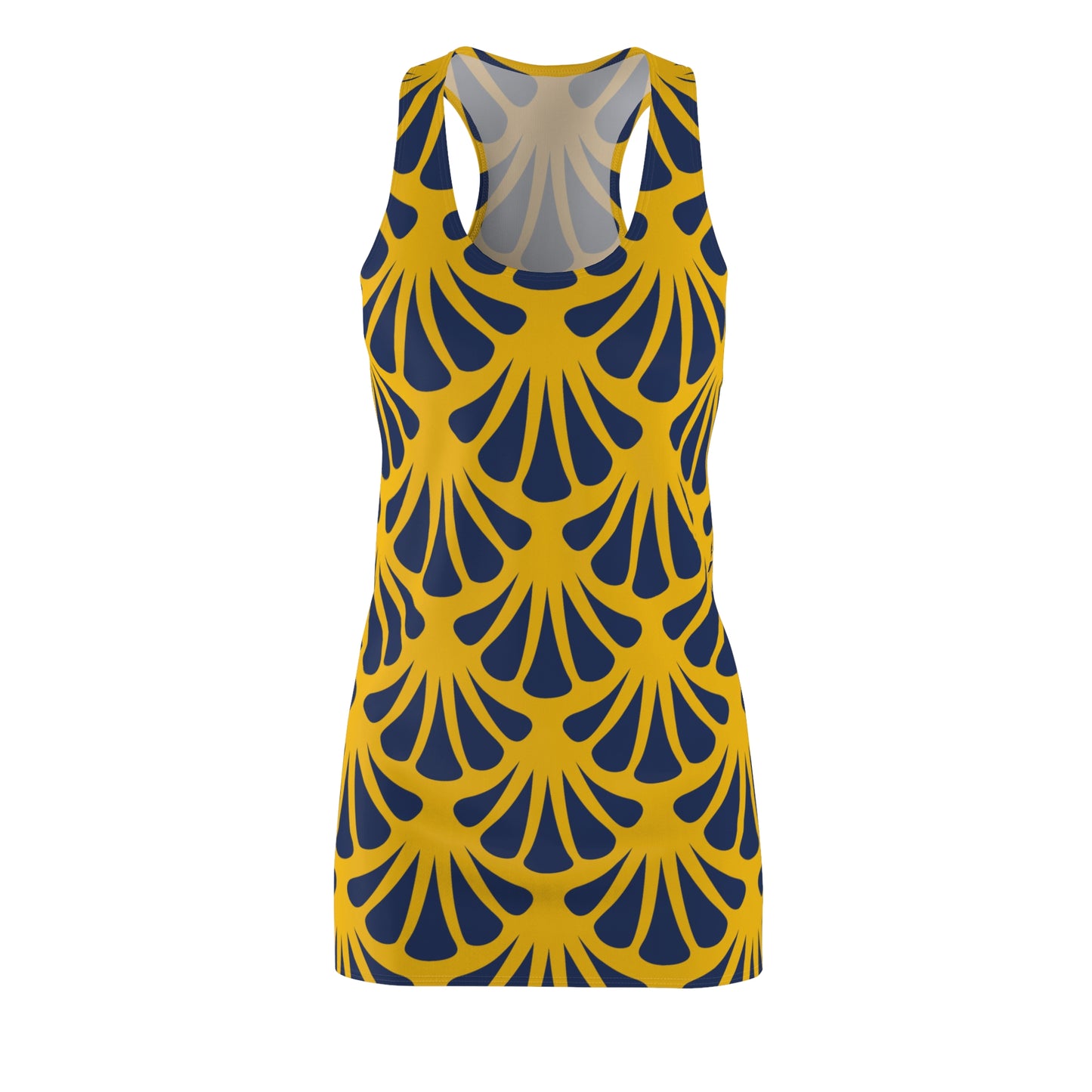 Gelbes Damen Kleid Nautik Racerback Sommer Strand Casual