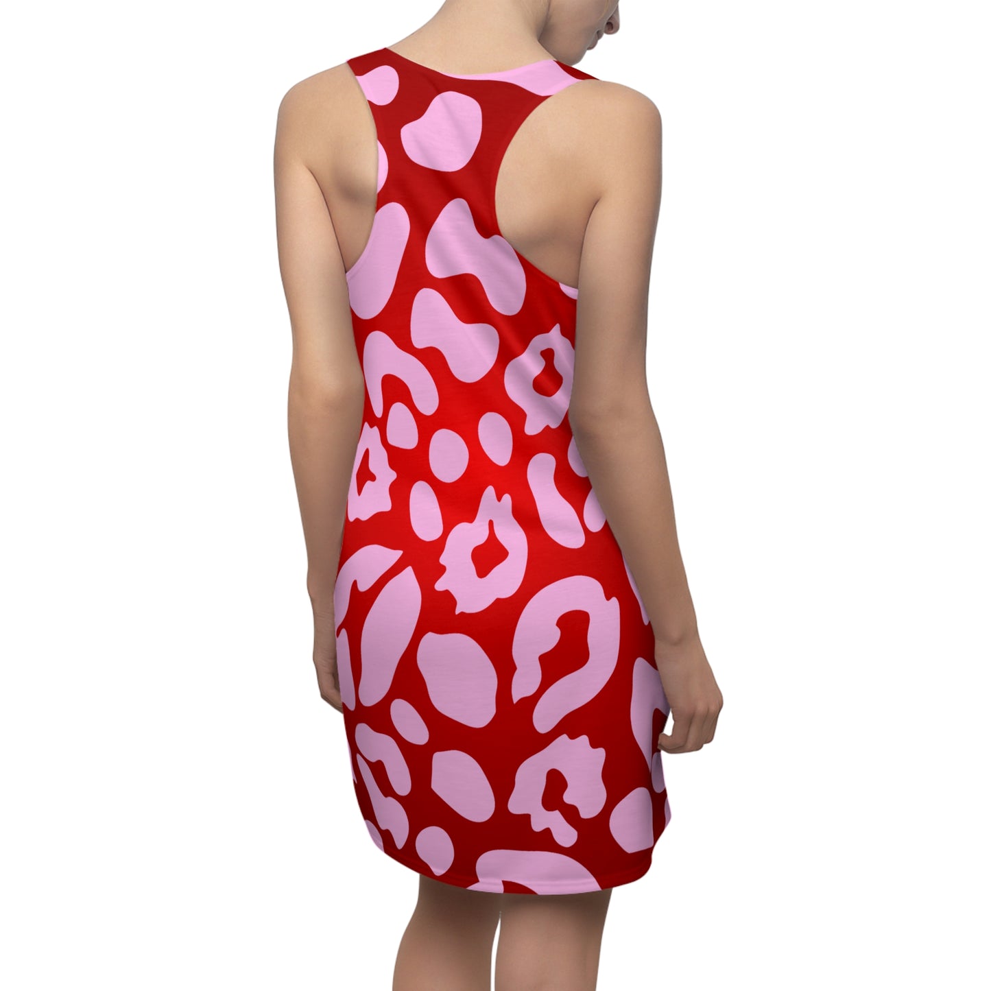 Rot Pink Animal Print Racerback Kleid – Festival Outfit