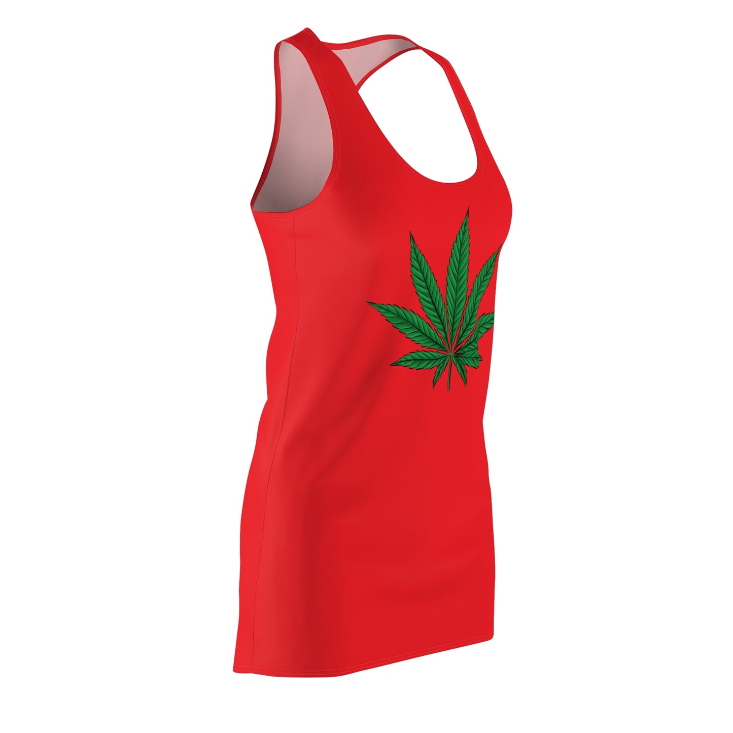 Cannabis Leaf Racerback Kleid – Trendiges Festival Outfit