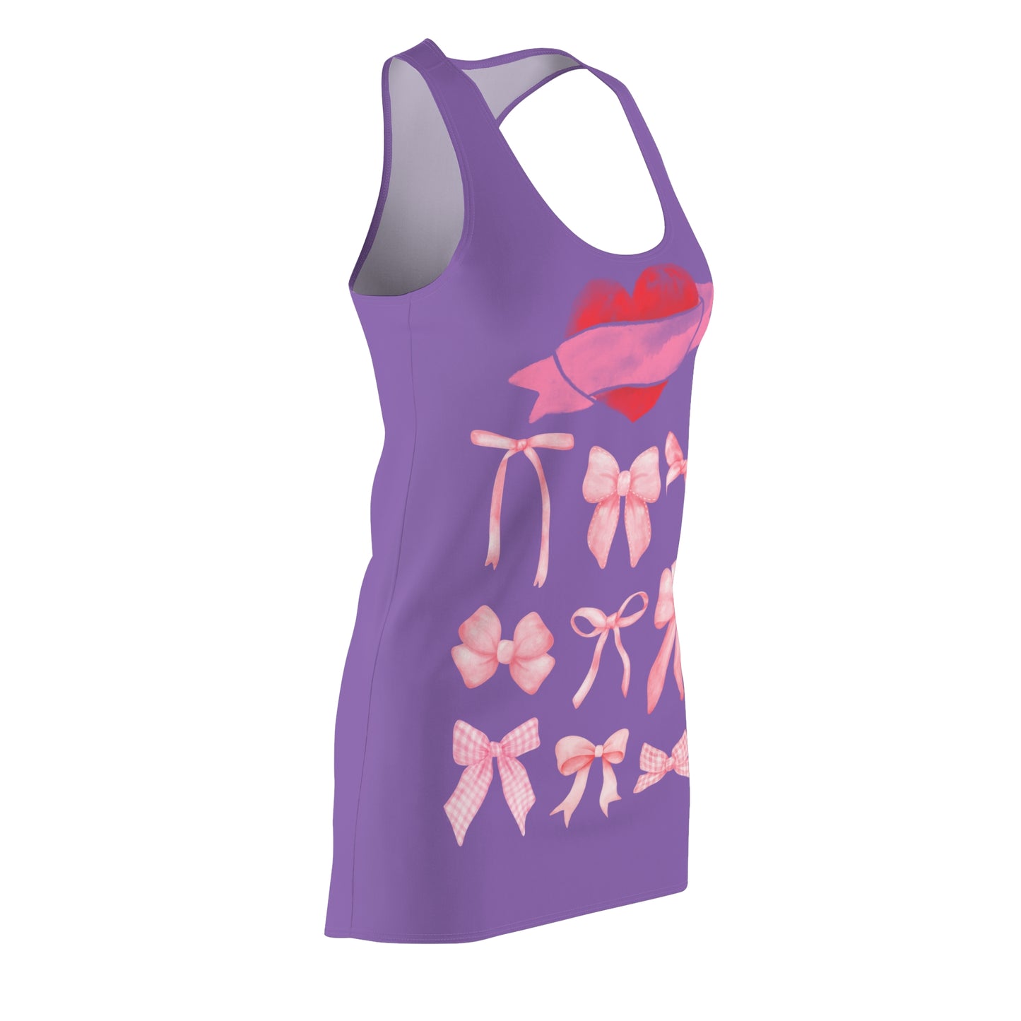 Herz & Schleifen Racerback Kleid – Romantisches Sommerkleid