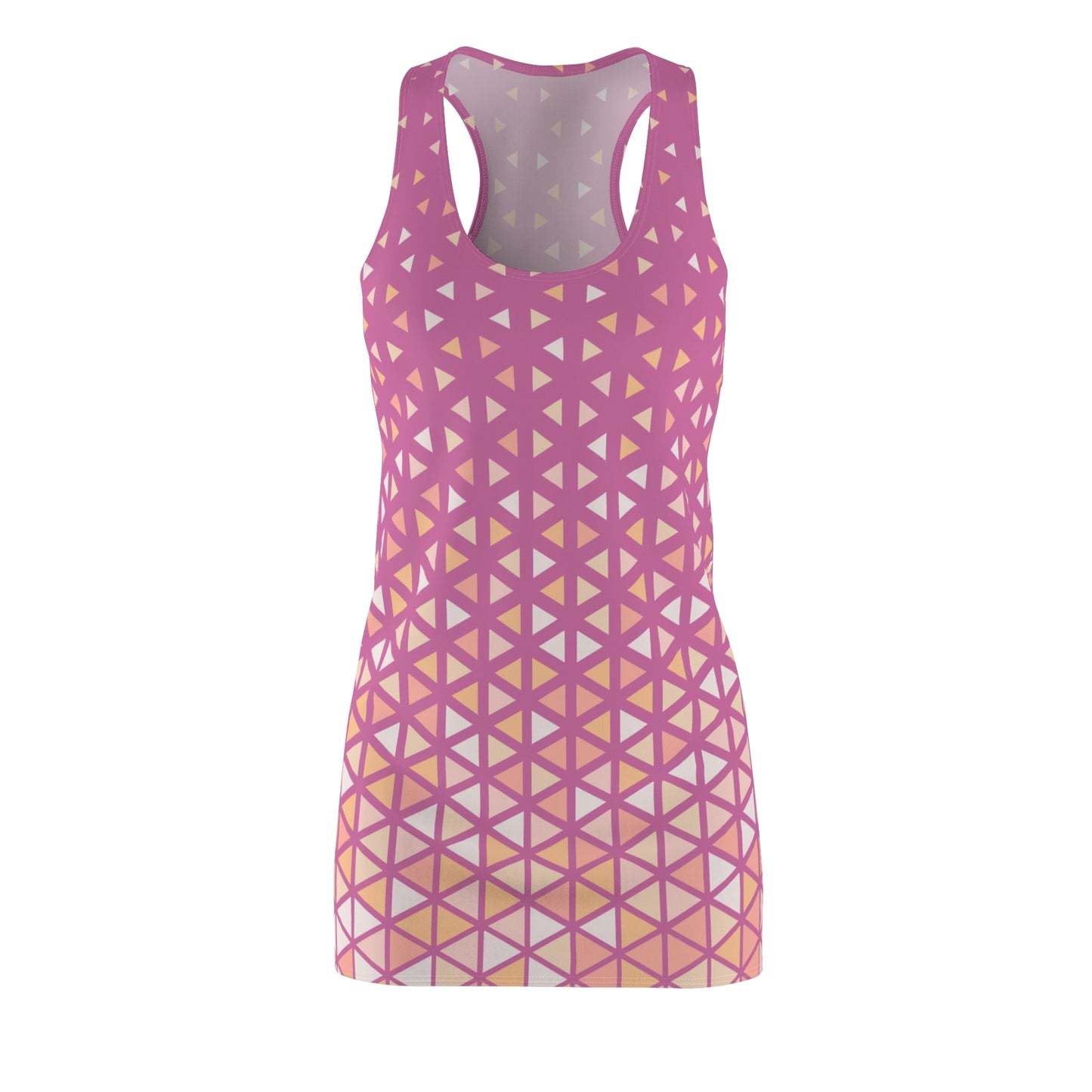 Buntes Dreieck Racerback Kleid – Trendige Sommer Damenmode