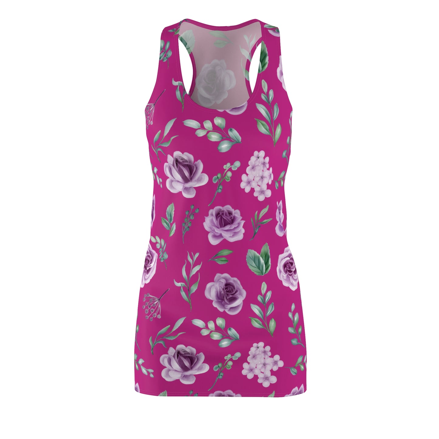 Pink Floral Racerback Kleid – Blumenkleid Sommer Damen